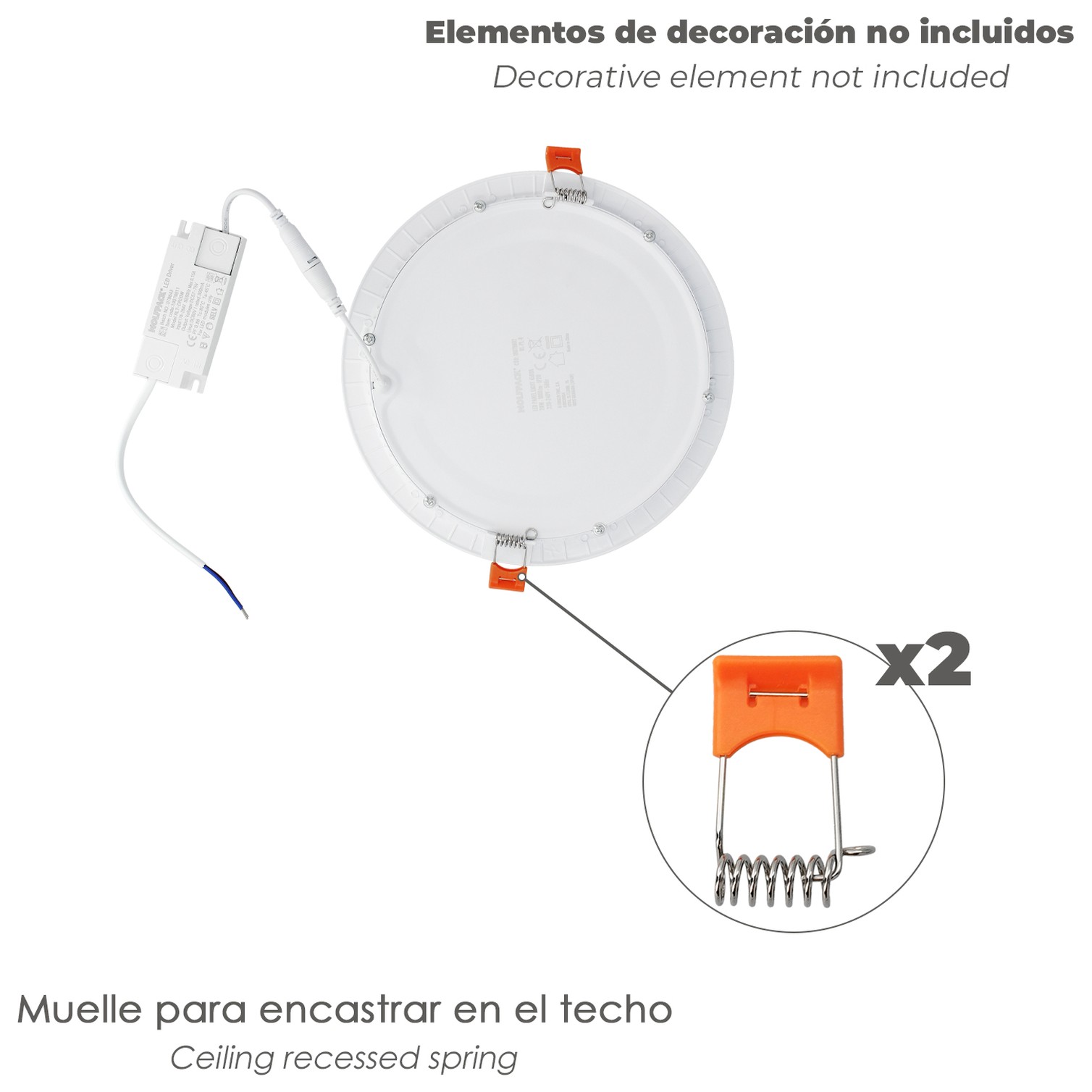 Muelle Para Downlight RL-PL-R (2 Unidades)