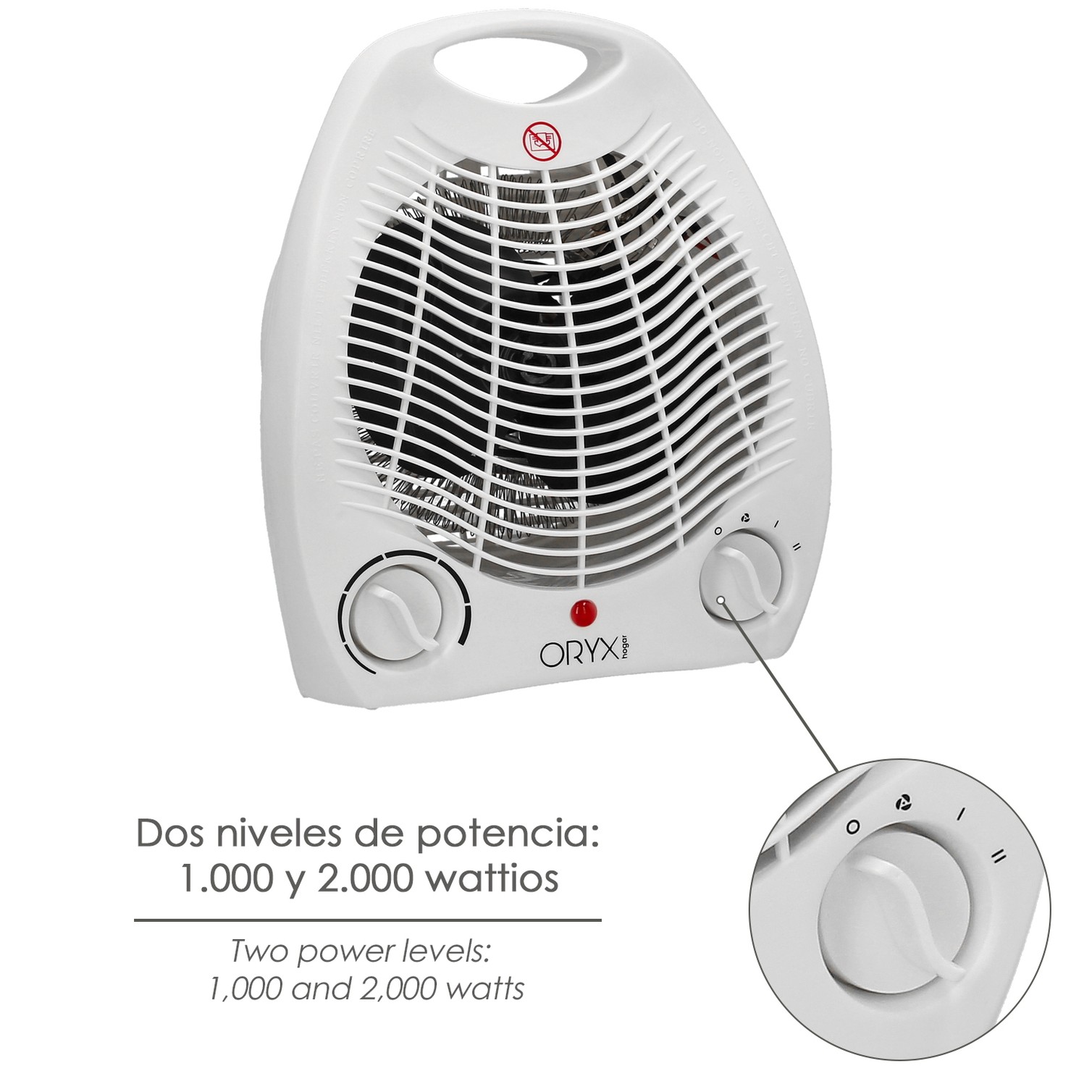 Termoventilador Ovalado 1000 / 2000w