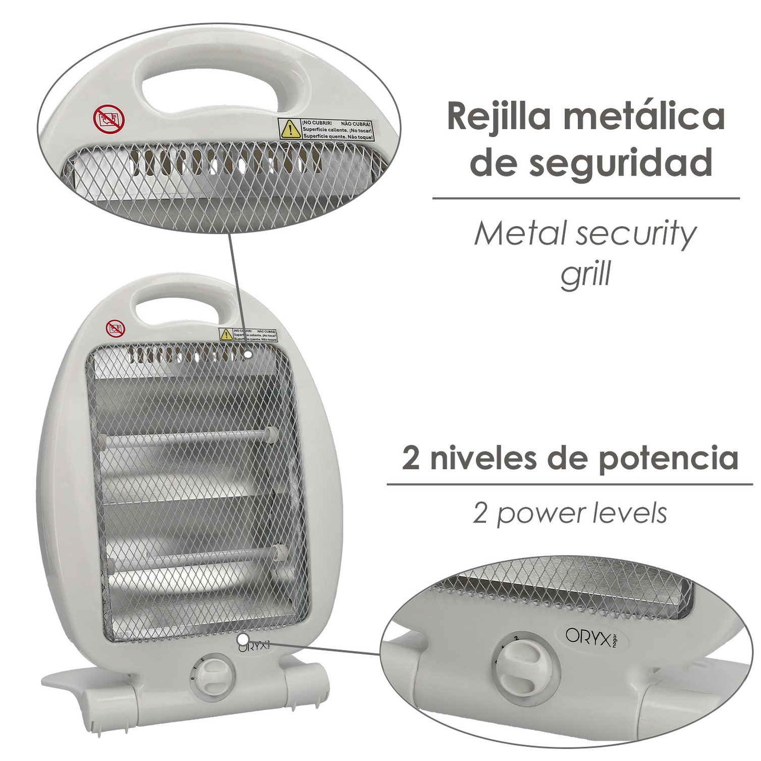 Estufa Radiante Pie Oscilante 400 / 800w