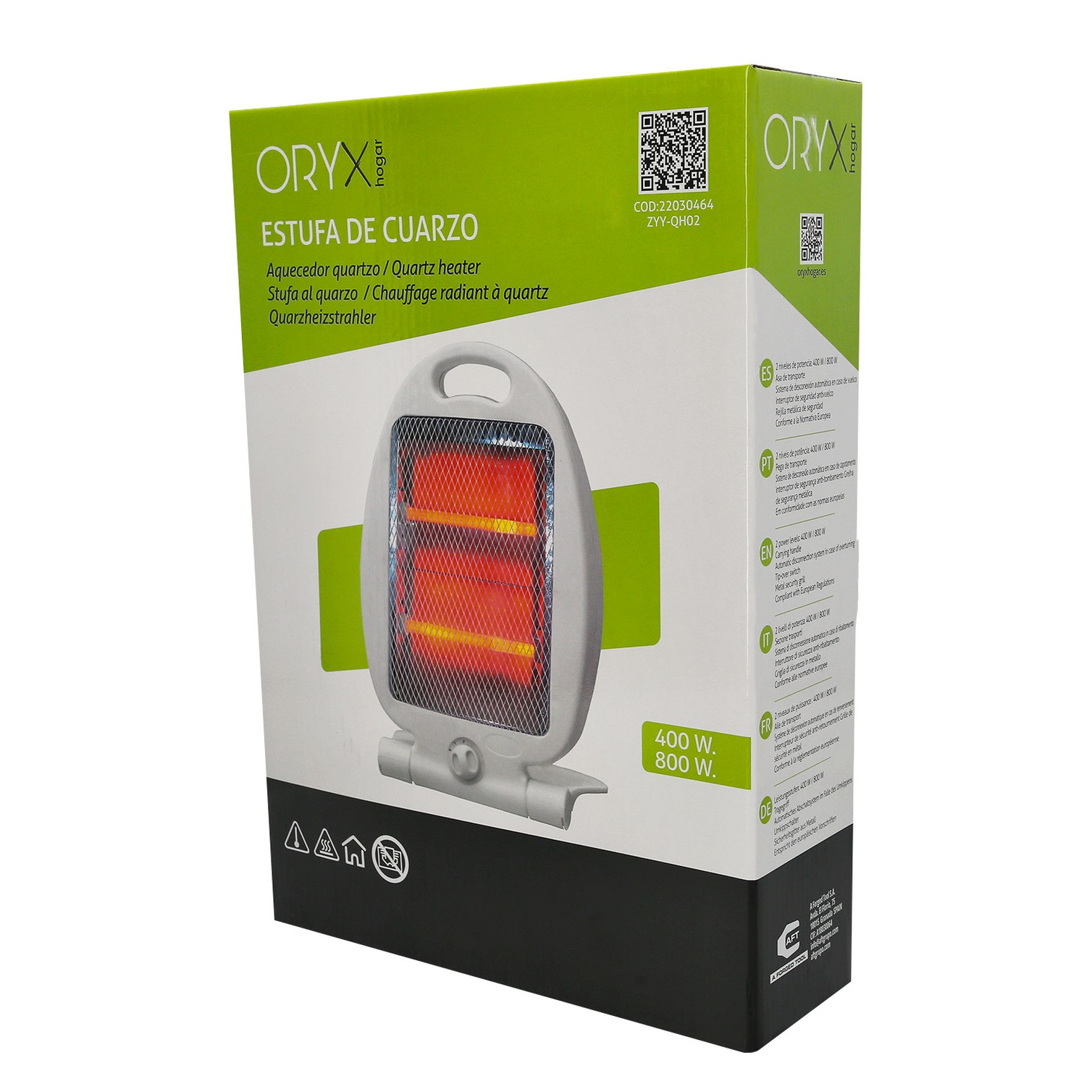 Estufa Radiante Pie Oscilante 400 / 800w