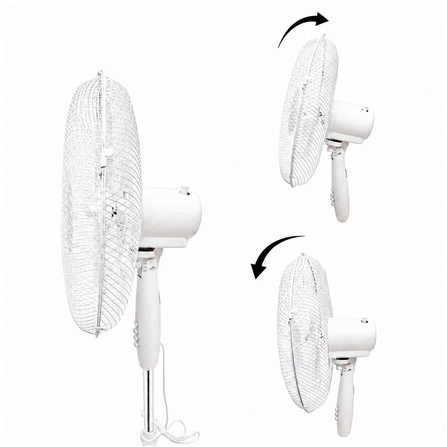Ventilador Pie Blanco 45 Watt - 1,2 Metro Alto.