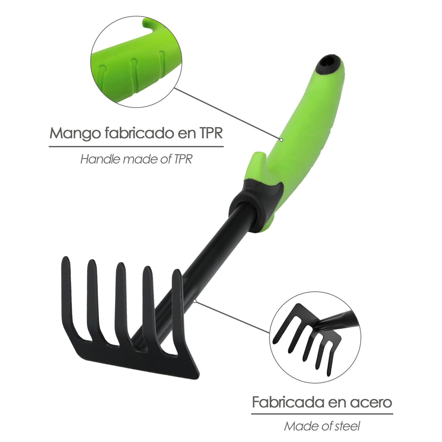 Rastrillo Jardin 1 Mano Mango TPR