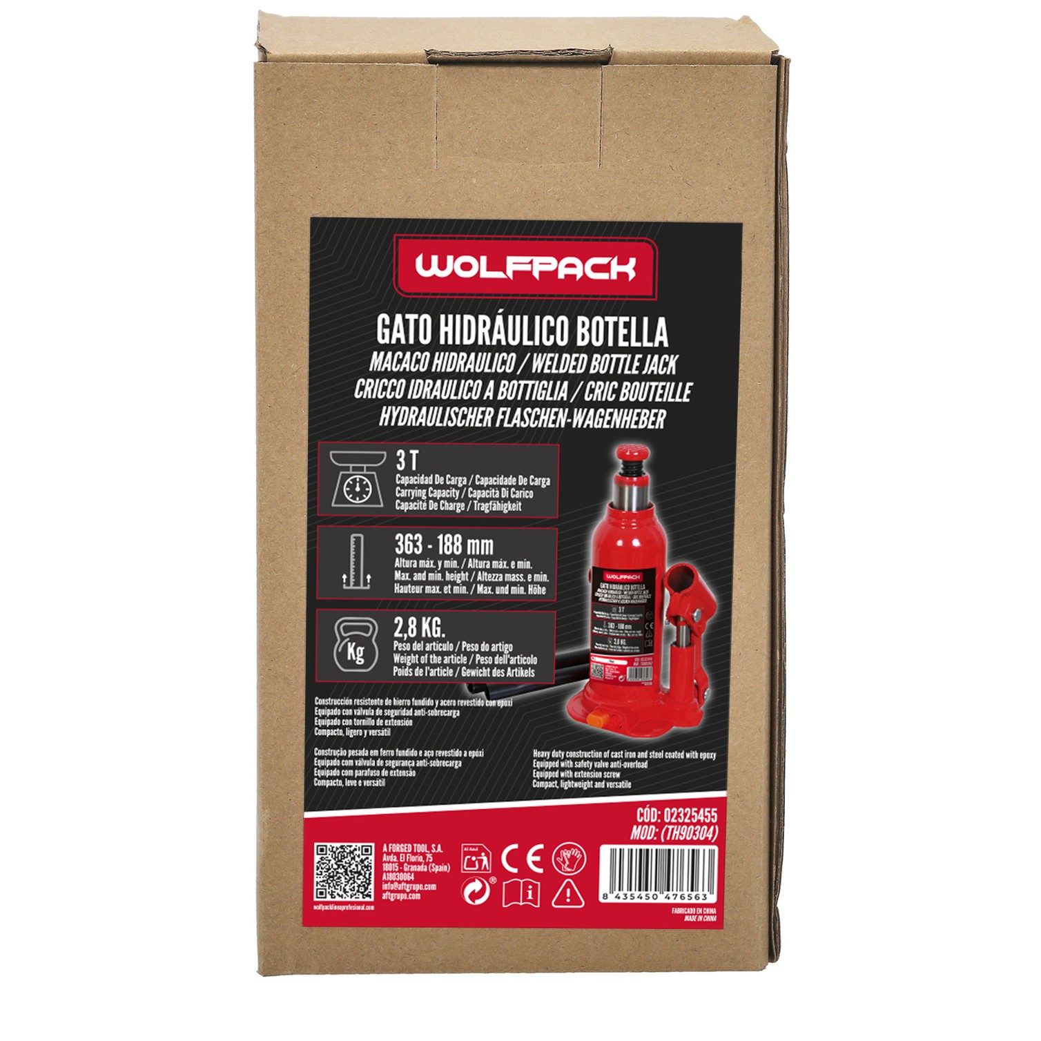 Gato Hidraulico Botella 3000 Kg.