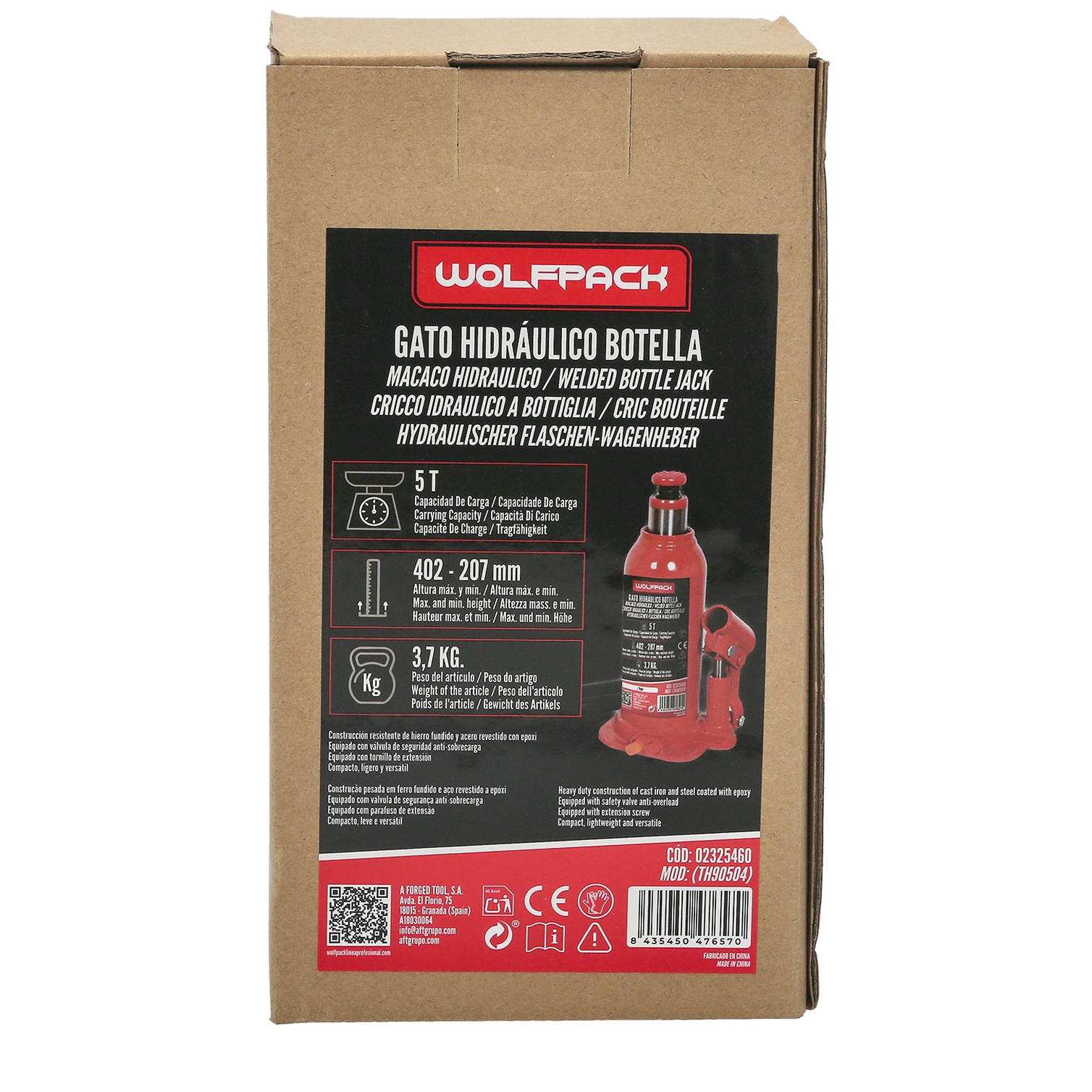 Gato Hidraulico Botella 5000 Kg.