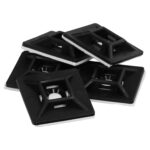 Base Adhesiva Para Bridas 19x19 mm. Negra Bolsa 100 Unidades