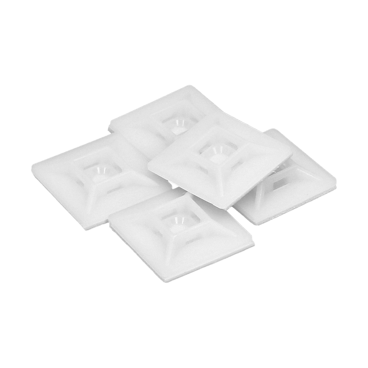 Base Adhesiva Para Bridas 19x19 mm. Blanca Bolsa 100 Unidades