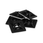 Base Adhesiva Para Bridas 28x28 mm. Negra Bolsa 100 Unidades