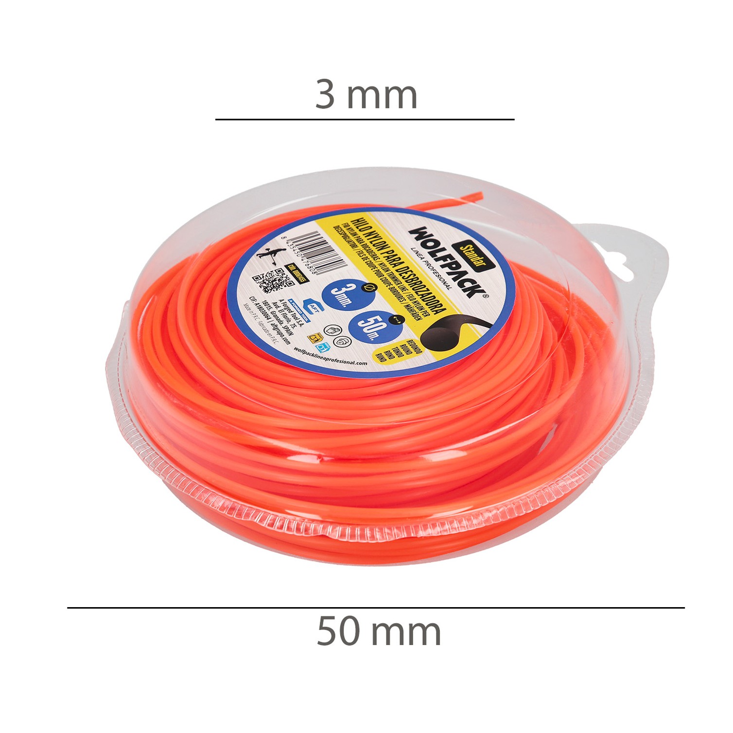 Hilo Nylon Redondo Ø 3,0 mm. (Dispensador 50 metros)