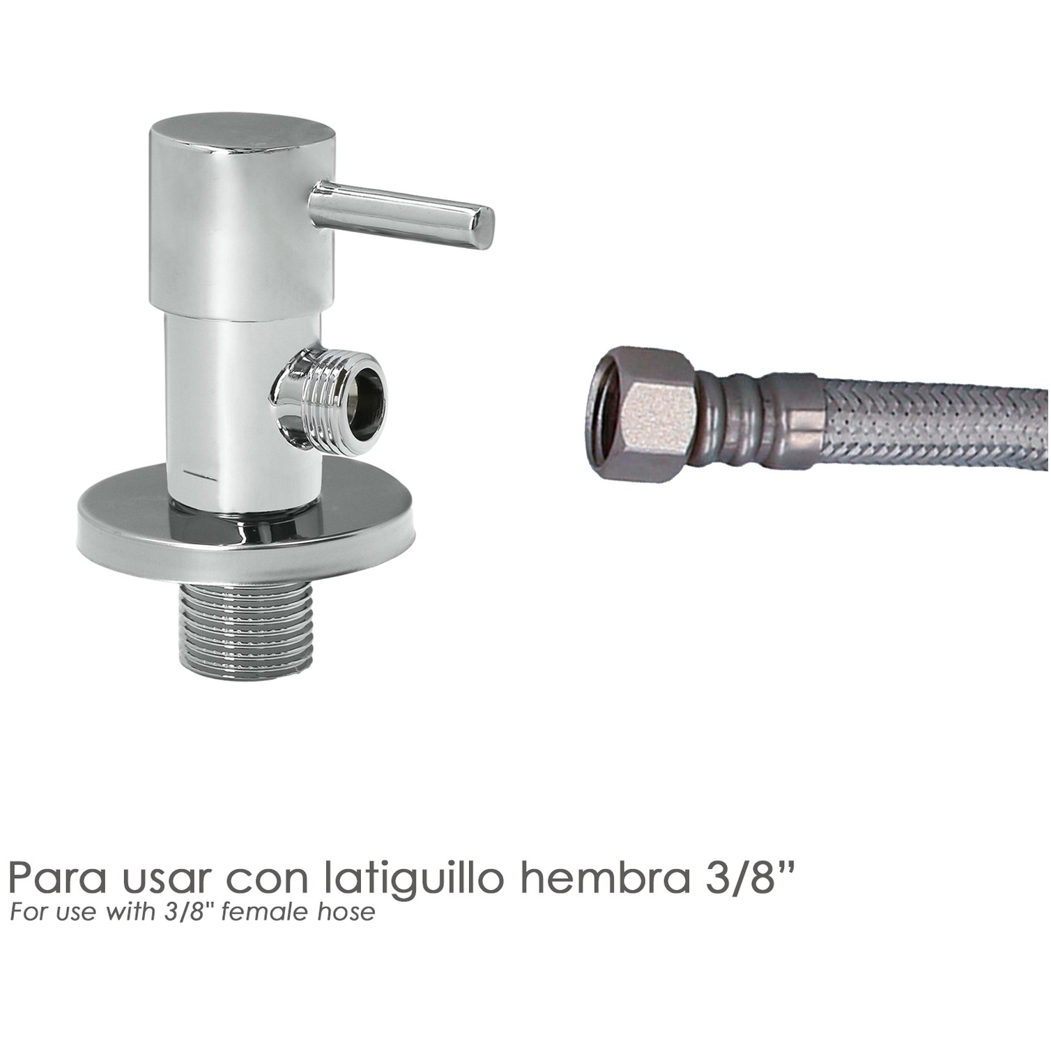 Llave De Escuadra Cerámica 1/2" - 3/8"