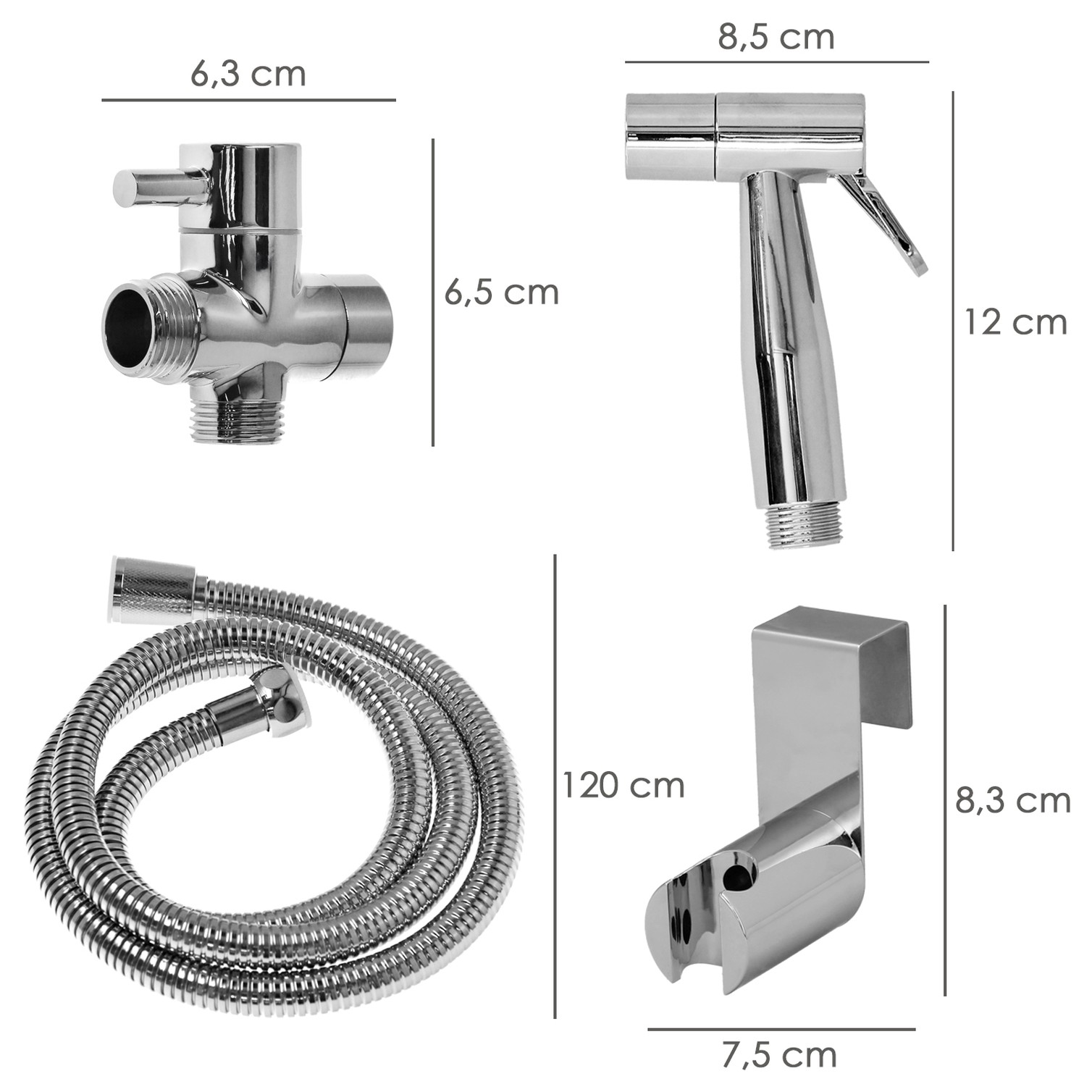 Ducha Bidet WC Con Válvula Cerámica H 1/2" M 1/2" M 1/2"