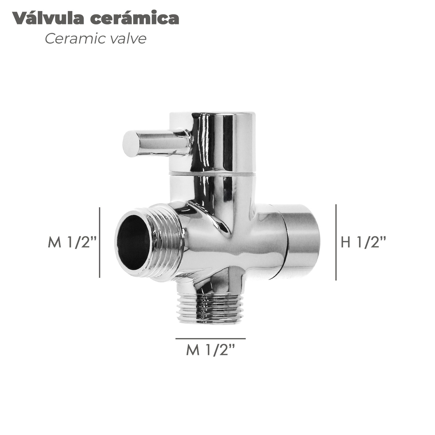 Ducha Bidet WC Con Válvula Cerámica H 1/2" M 1/2" M 1/2"