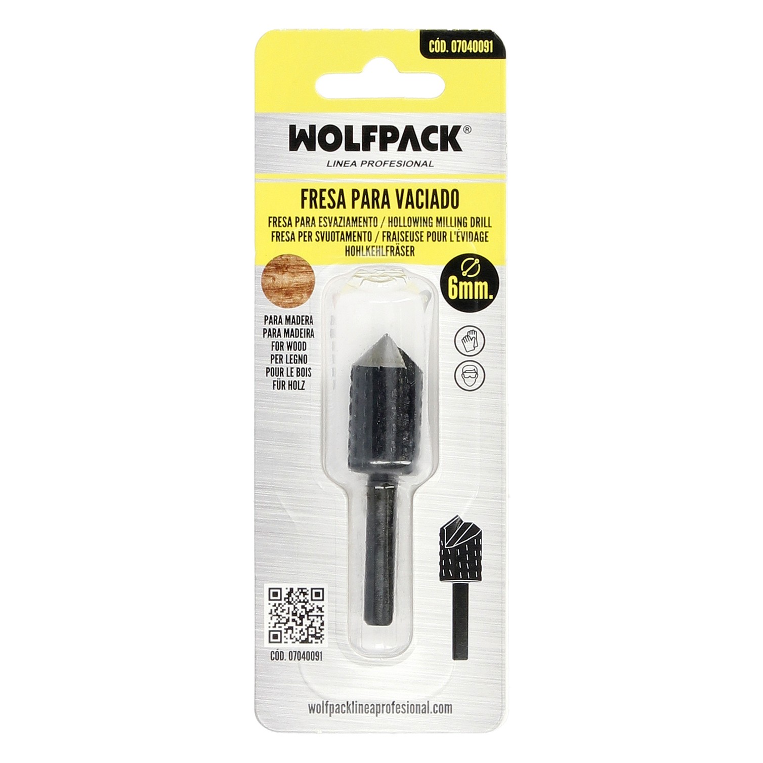 Fresa Rotativa Madera Para Vaciado Ø 15 mm. Para Taladro / Fresadora
