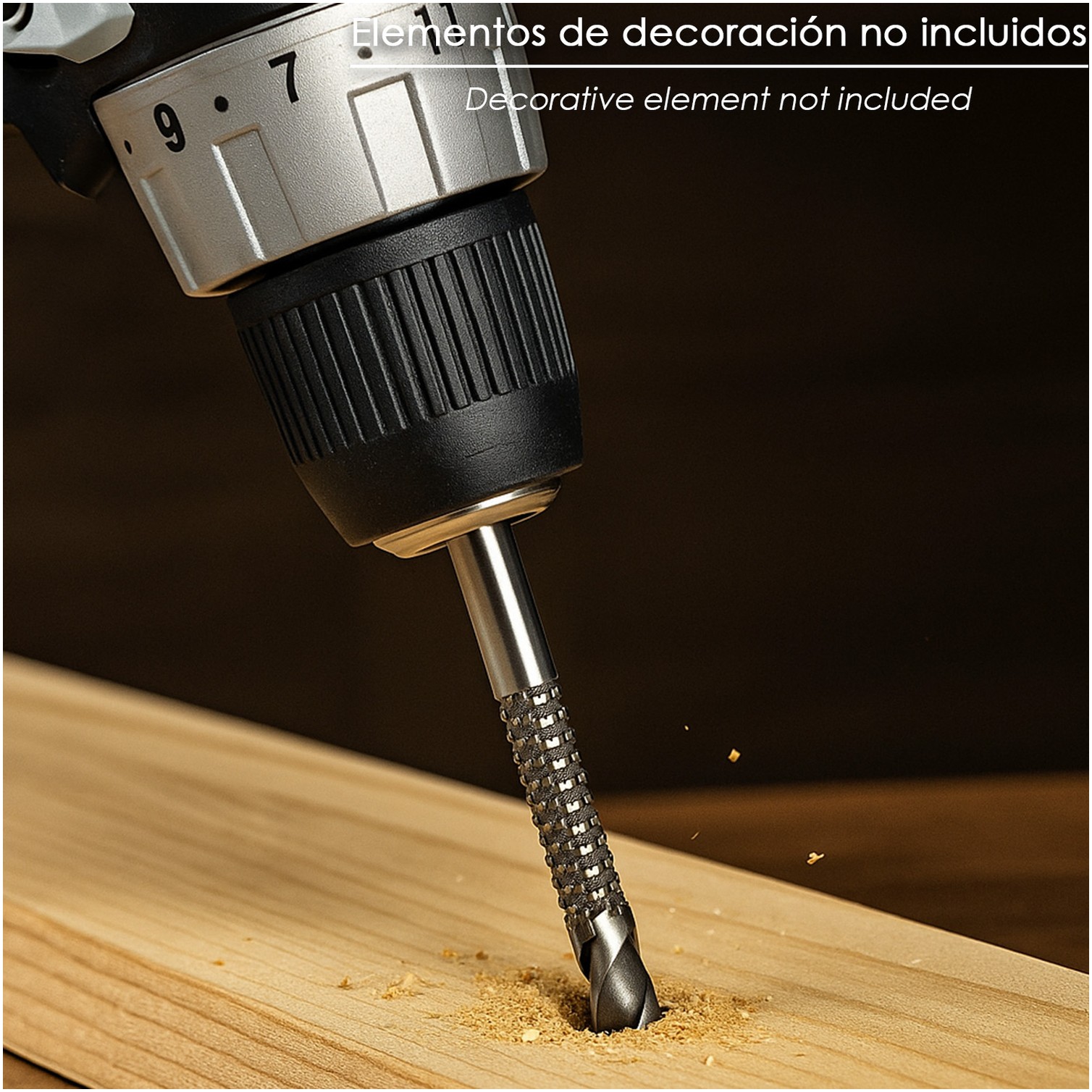 Fresa Rotativa Para Madera Espigada Ø 6 x 90 mm. Para Taladro / Fresadora