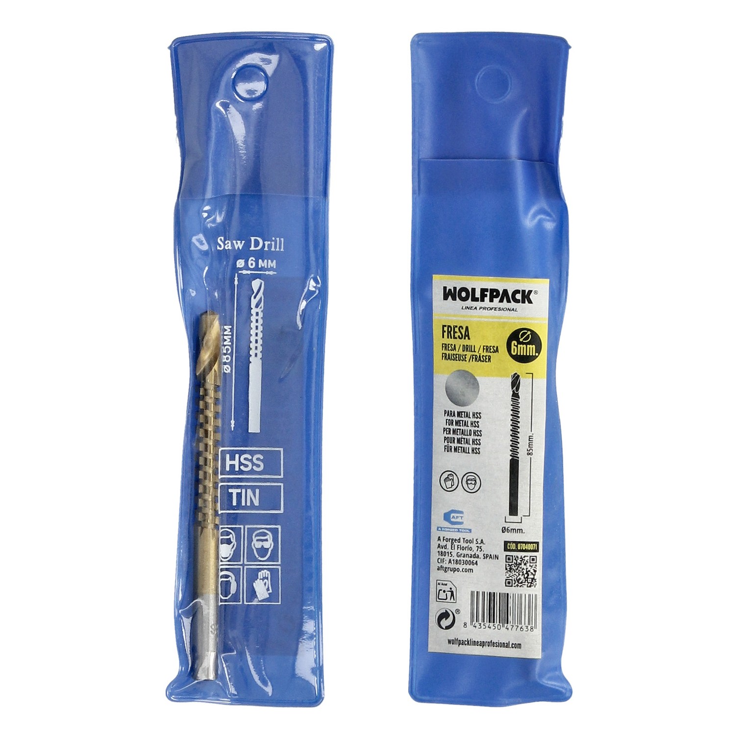 Fresa Rotativa Para Metales HSS Ø 6 x 80 mm. Para Taladro / Fresadora
