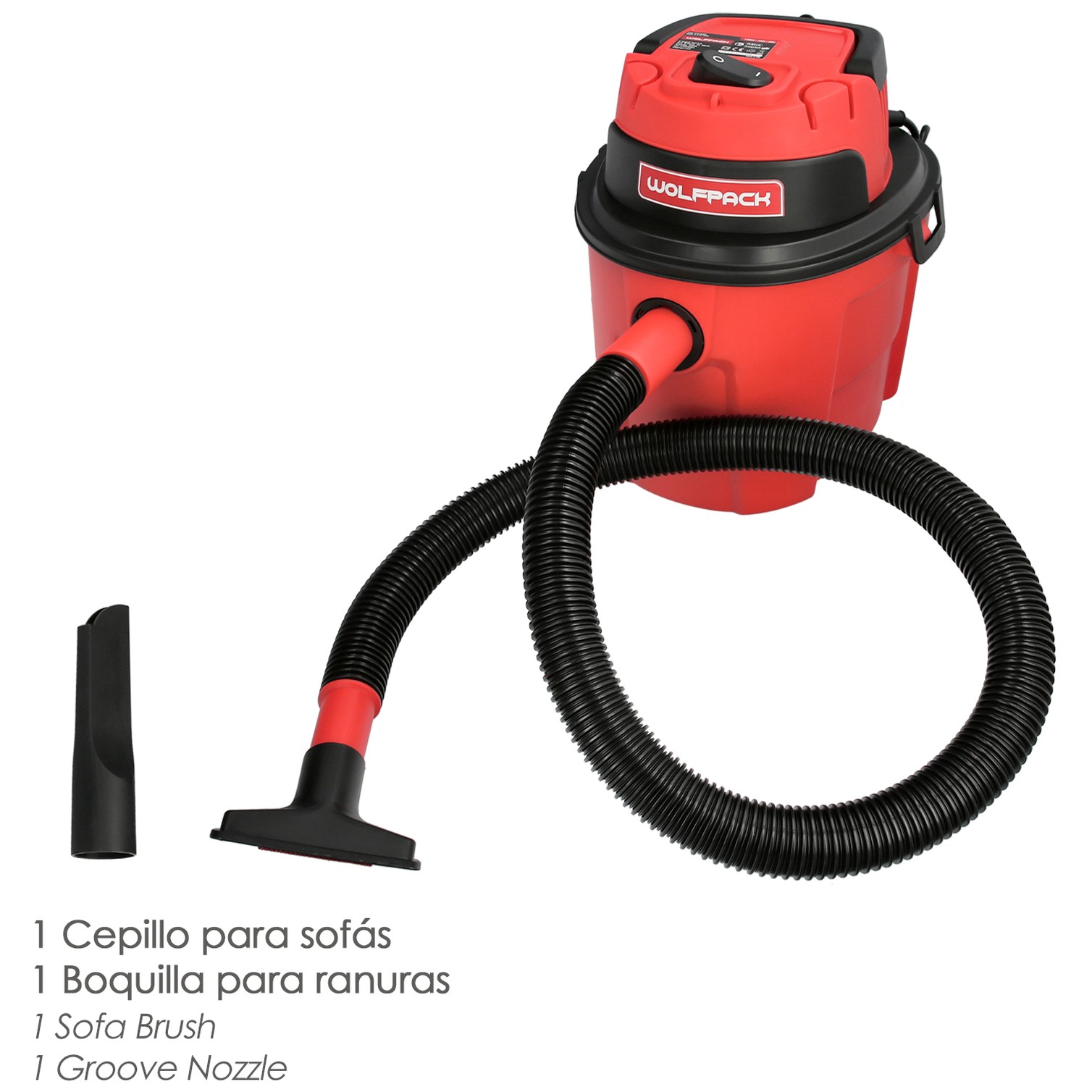 Aspirador Soplador Plástico Agua Y Polvo 10 Litros / 1000 Watt.