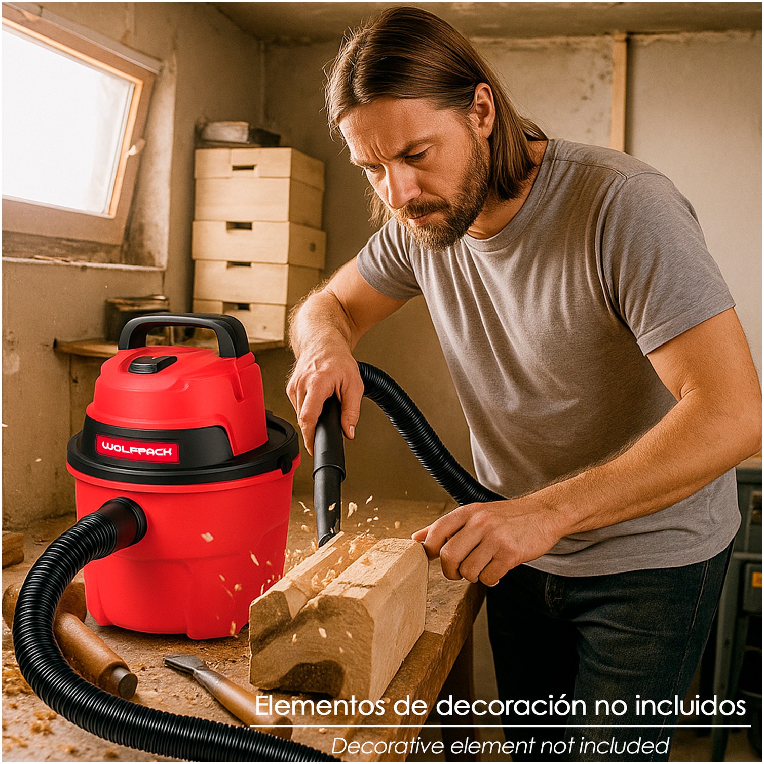 Aspirador Soplador Plástico Agua Y Polvo 10 Litros / 1000 Watt.