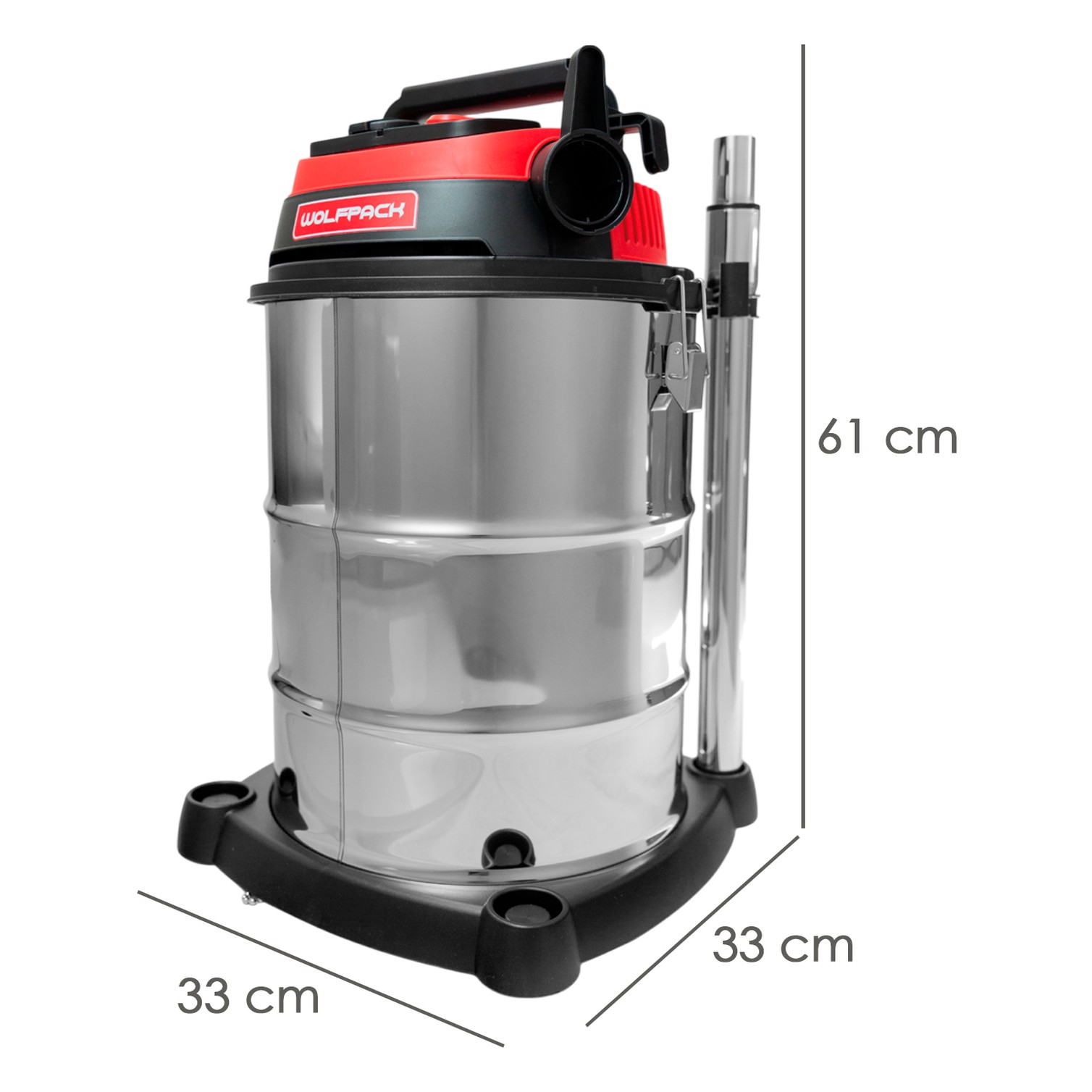 Aspirador Inoxidable 30 Litros / 1400 Watt. Interruptor Sincronizado.