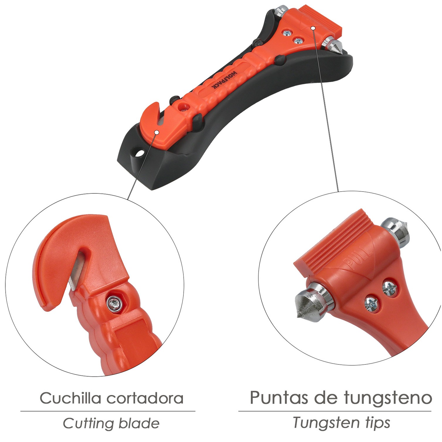 Martillo Rompecristales con Cuchilla