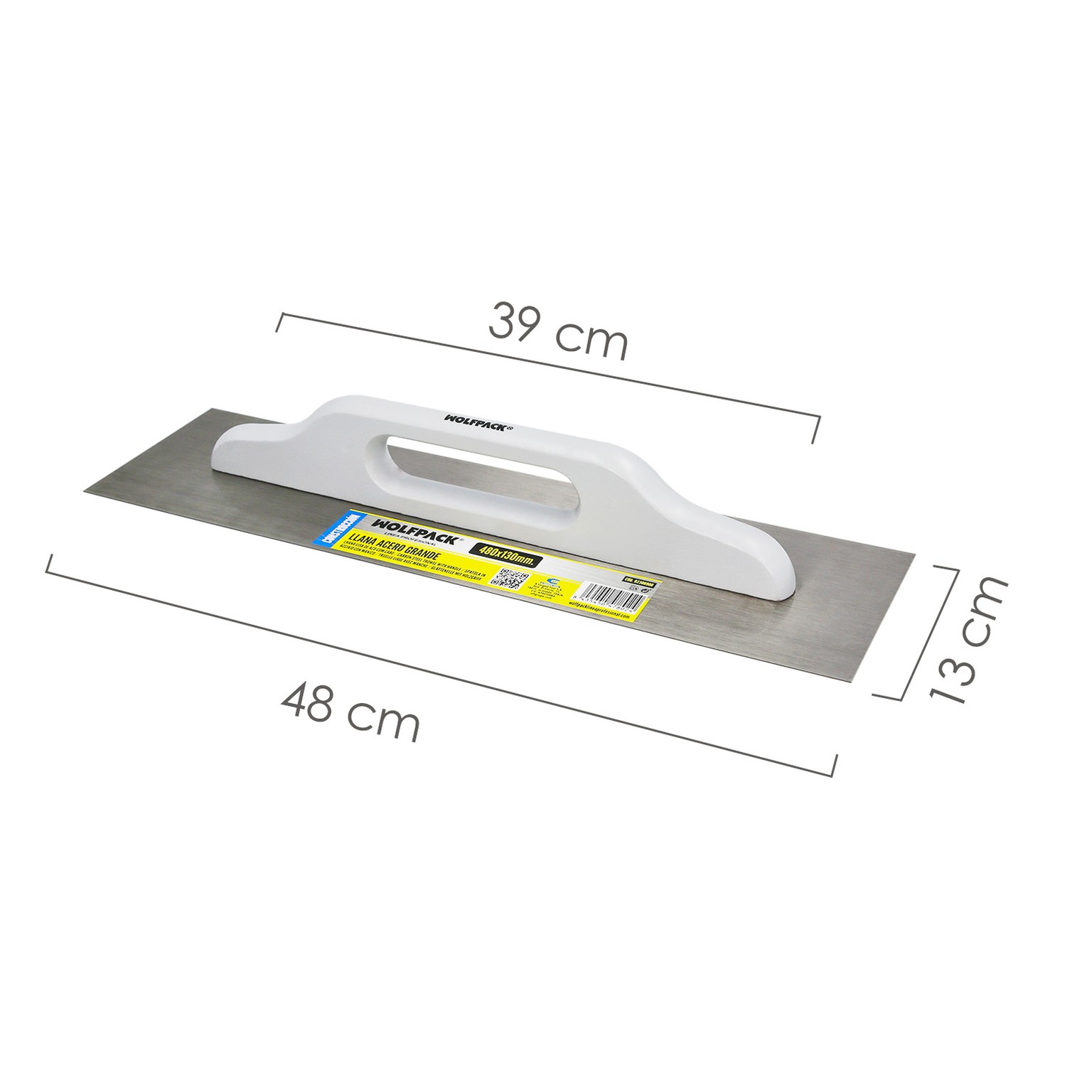 Llana Acero Grande 480x130 mm.