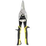 Tijeras Chapa Corte Central 250 mm. Hoja Acero Al Carbono, Mangos Engomados, Con Dientes Serrados, Cortachapa, Tijera Aviacion