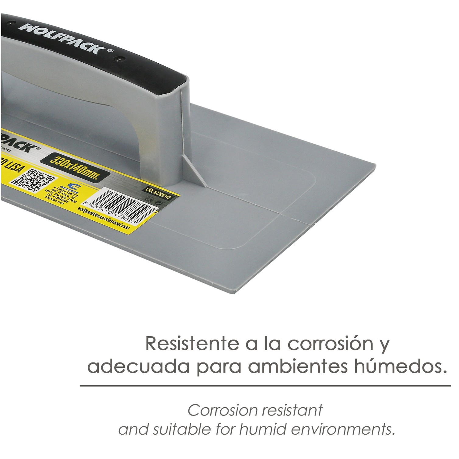 Talocha Plastico Lisa 33 x 14 cm. Gris.