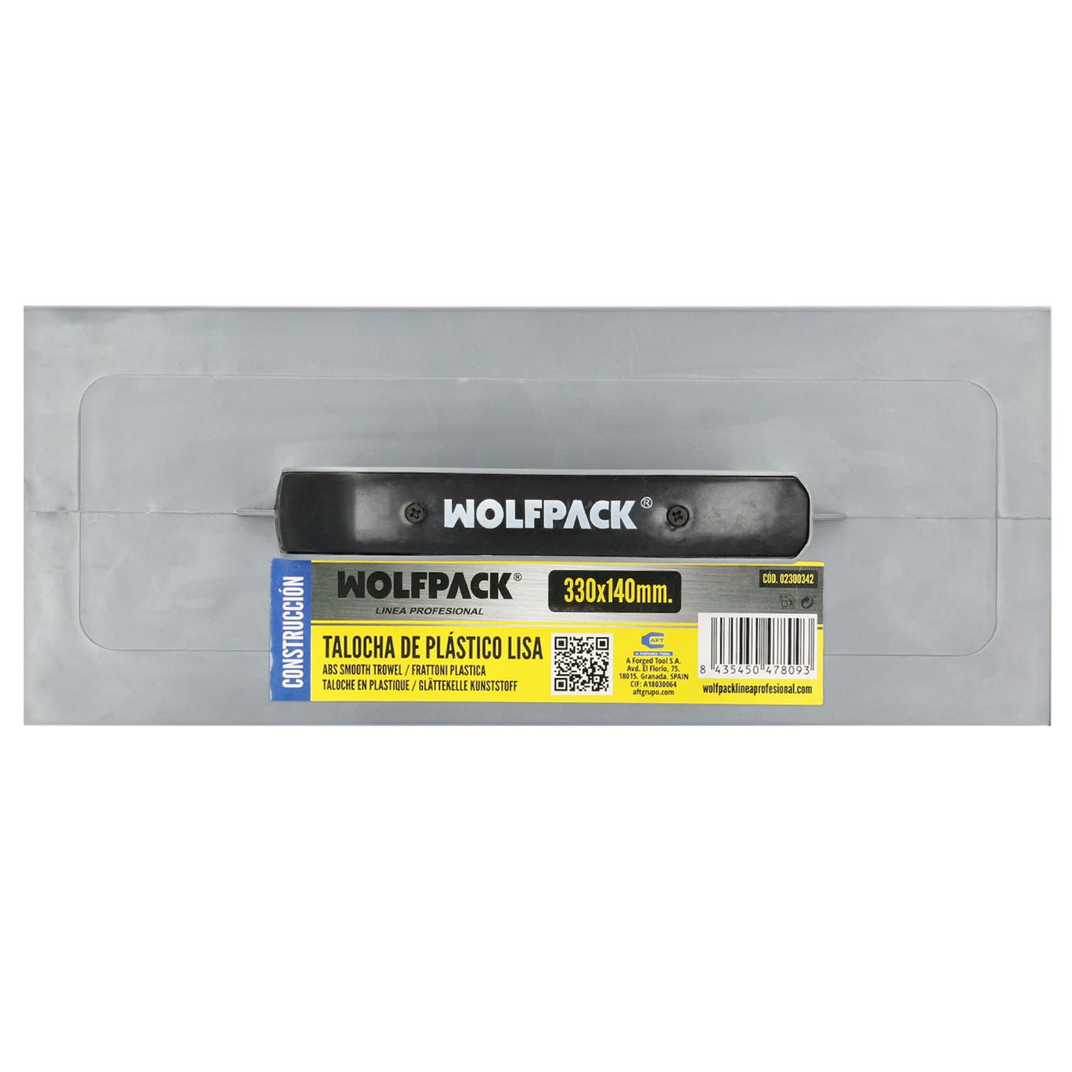 Talocha Plastico Lisa 33 x 14 cm. Gris.