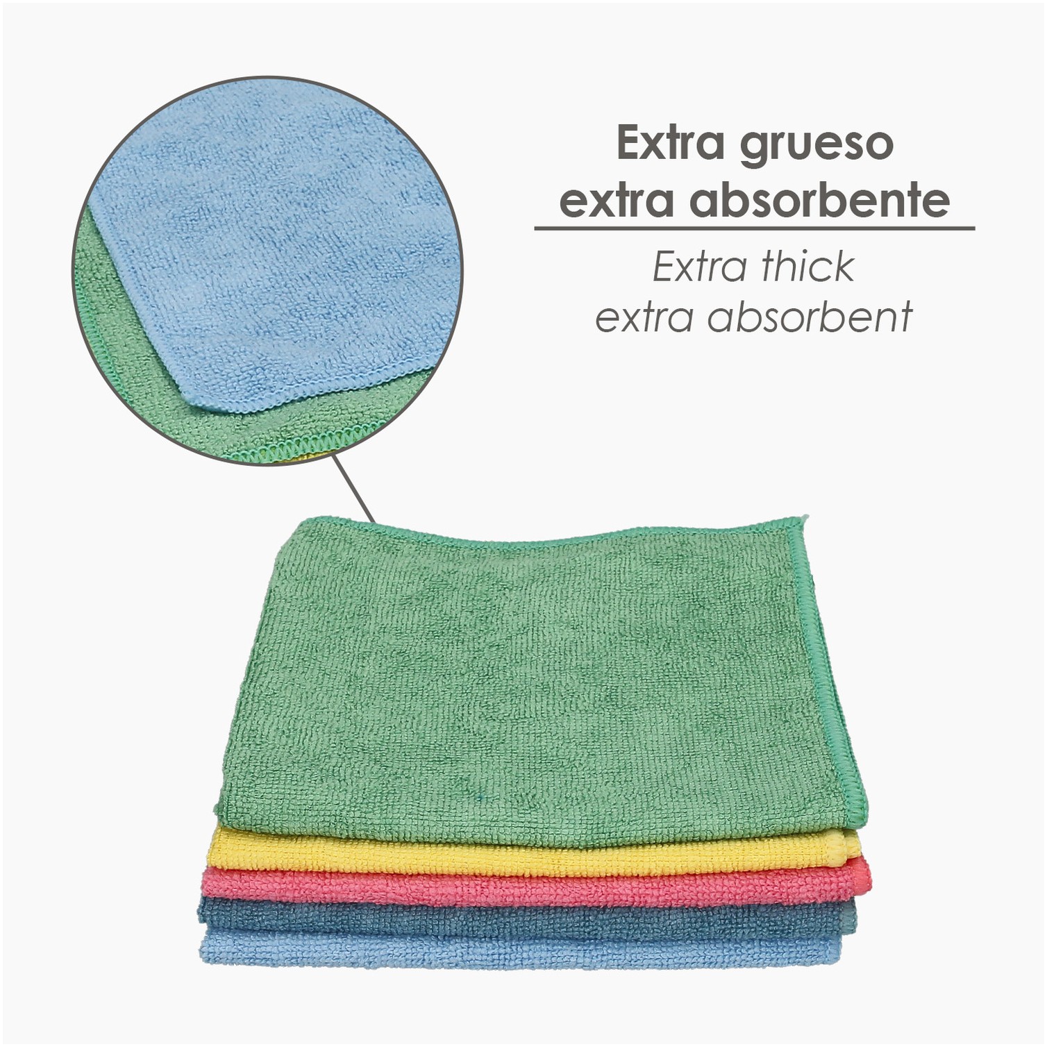 Paño Microfibra 35 x 40 cm / 300 Gramos (Pack 5 Piezas)