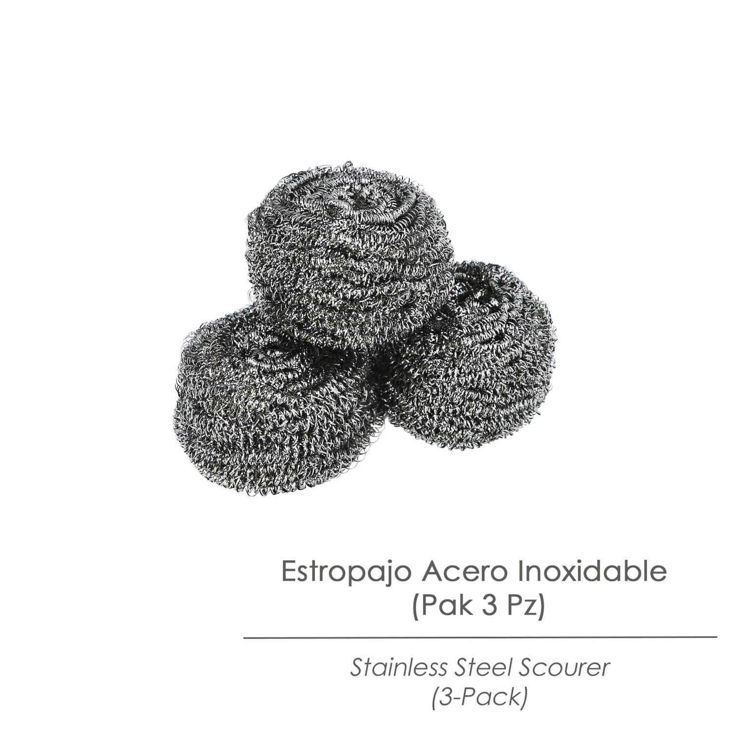 Estropajo Acero Inoxidable (Pak 3 Pz)