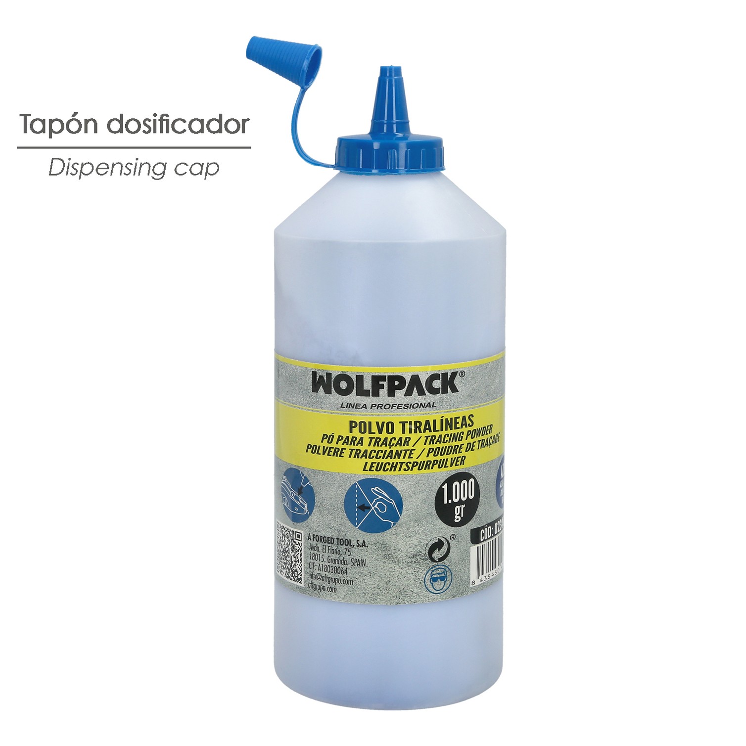 Polvo Tiralineas Azul Bote 1.000 Gramos Entry