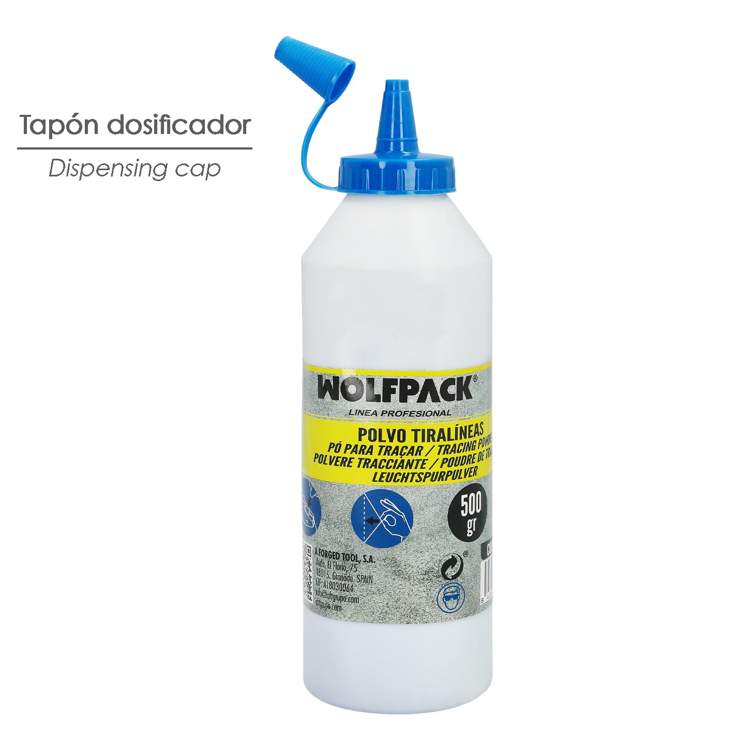 Polvo Tiralineas Azul Bote 500 Gramos Entry