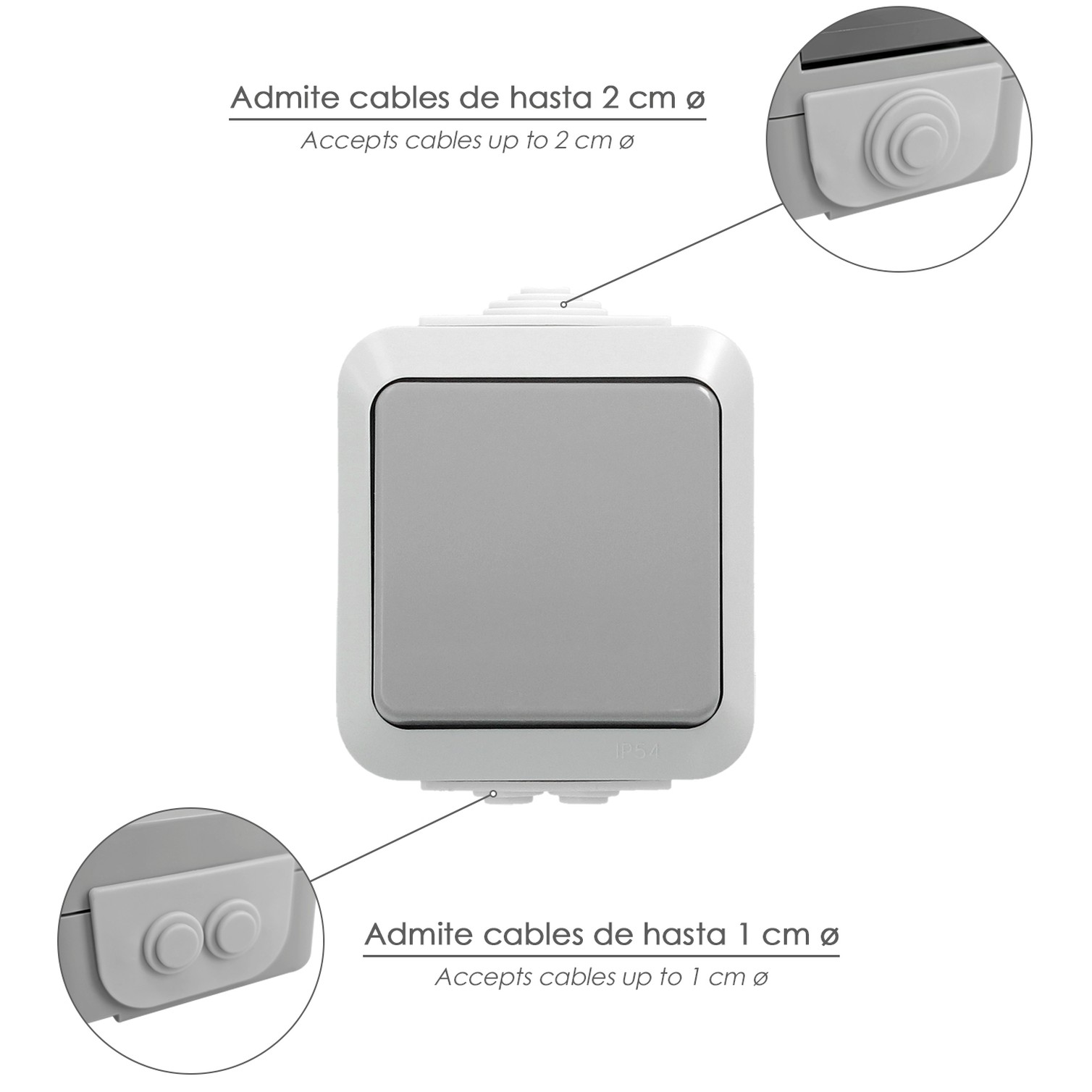 Interruptor Conmutador Con Tapa Simple