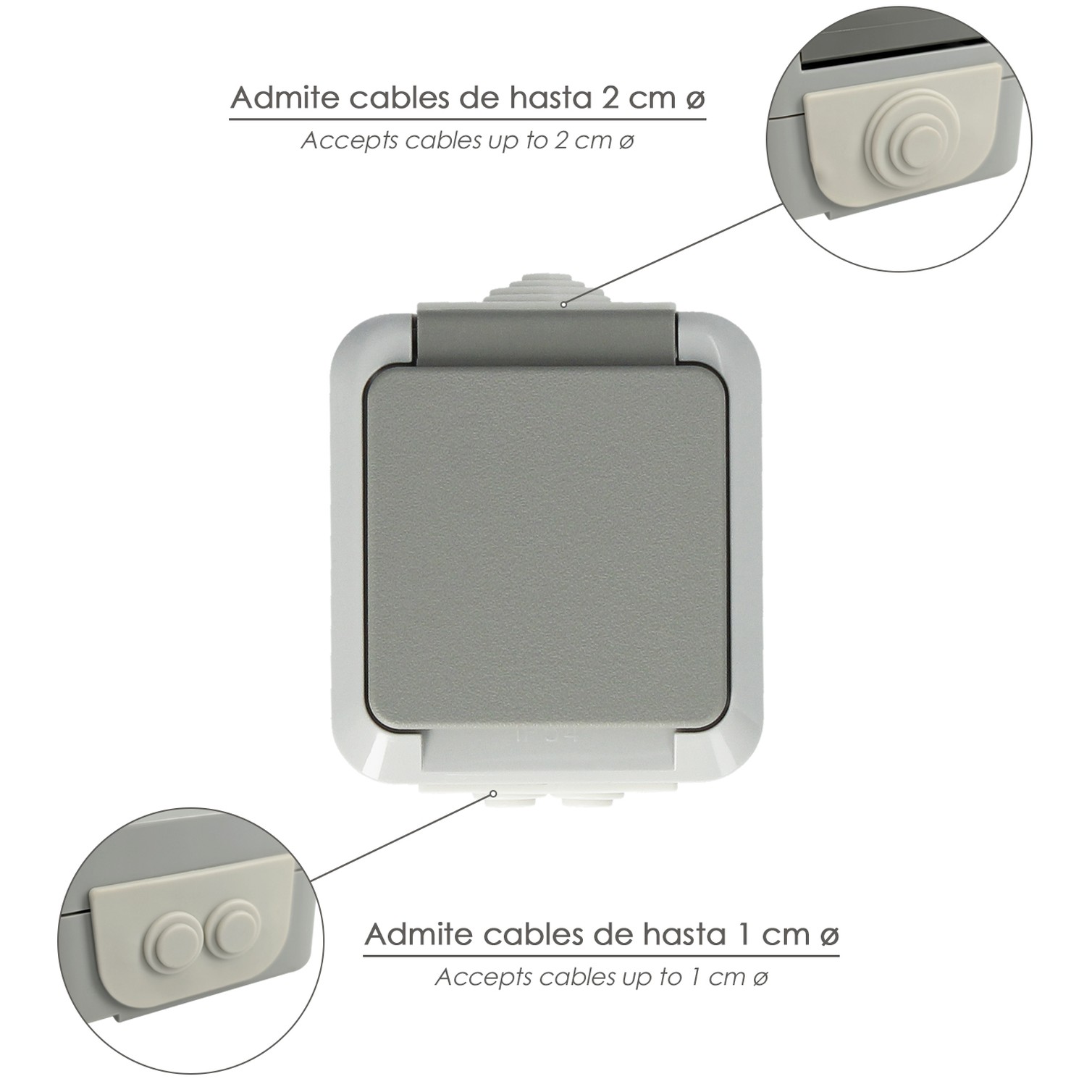 Base Con Tapa Gris