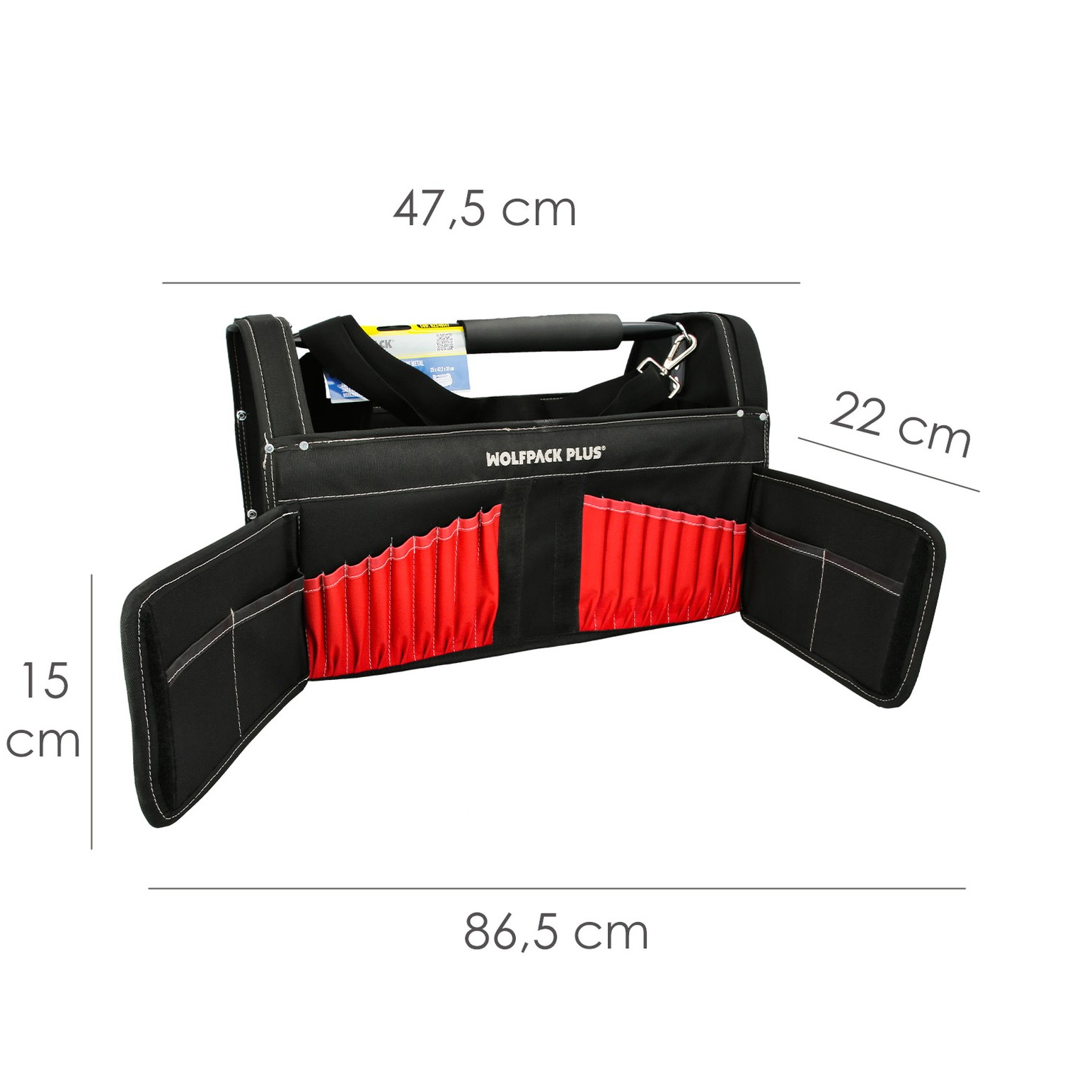 Bolsa Herramientas Nylon Asa Metal 25x47,5x31cm