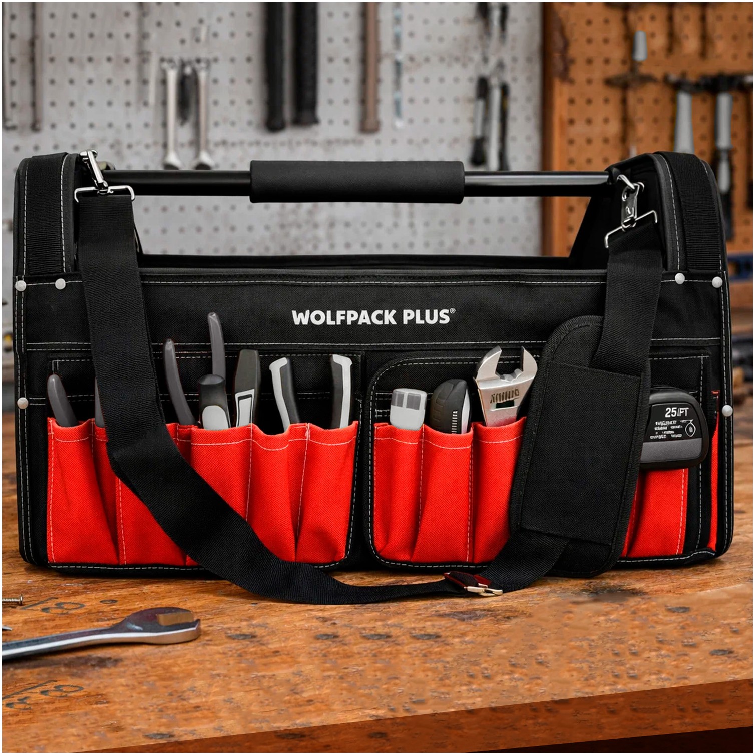 Bolsa Herramientas Nylon Asa Metal 25x47,5x31cm