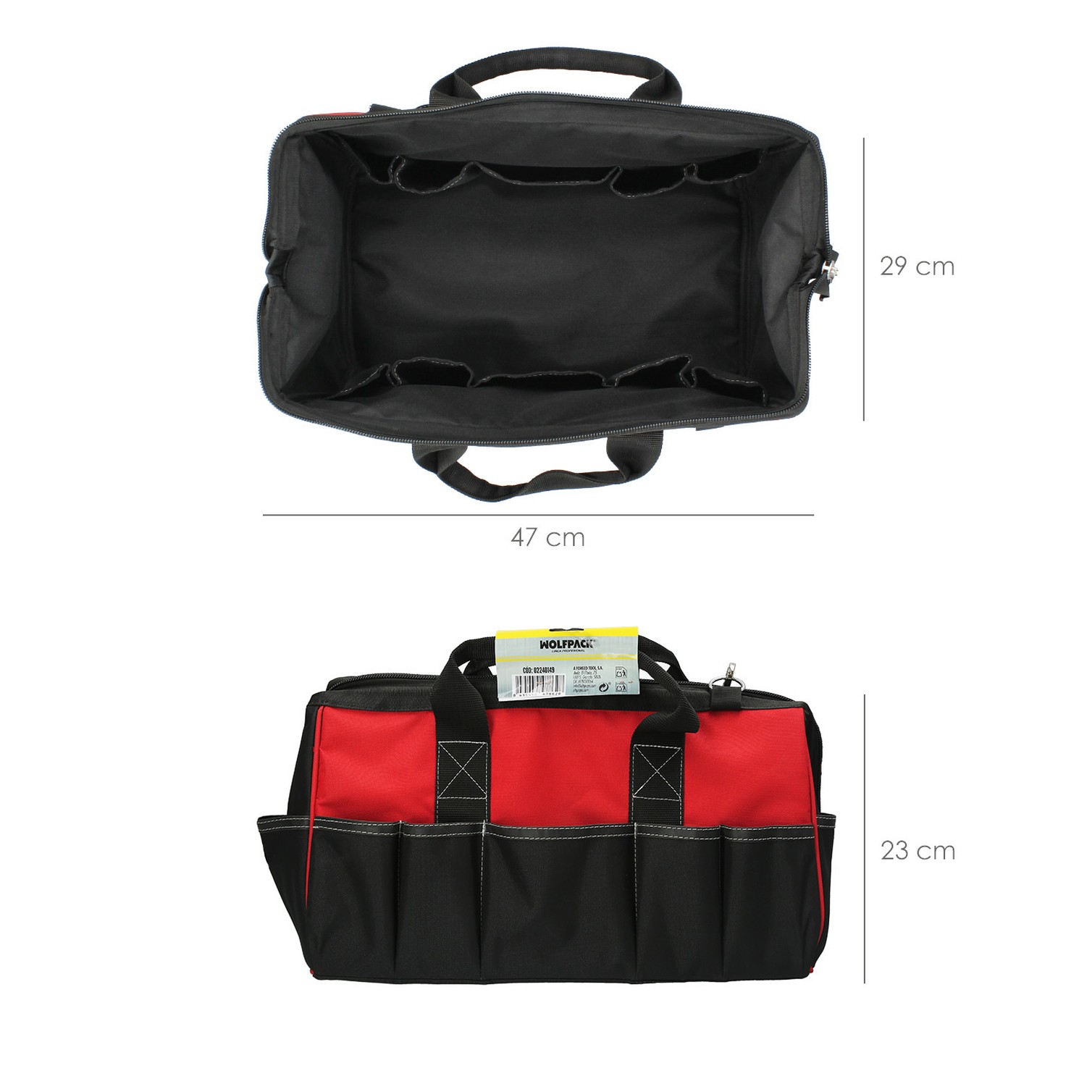 Bolsa Herramientas Nylon Multiusos 29x47x23 cm.