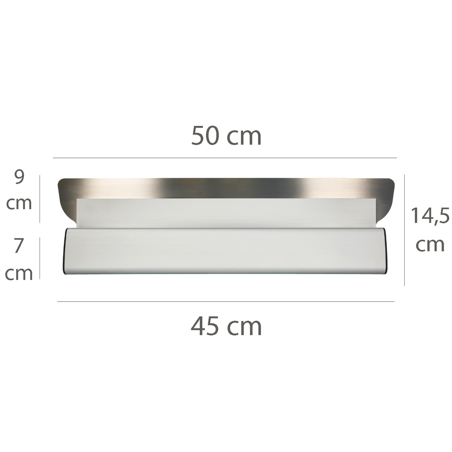 Llana Aluminio / Acero Inoxidable Para Yeso 50 cm.