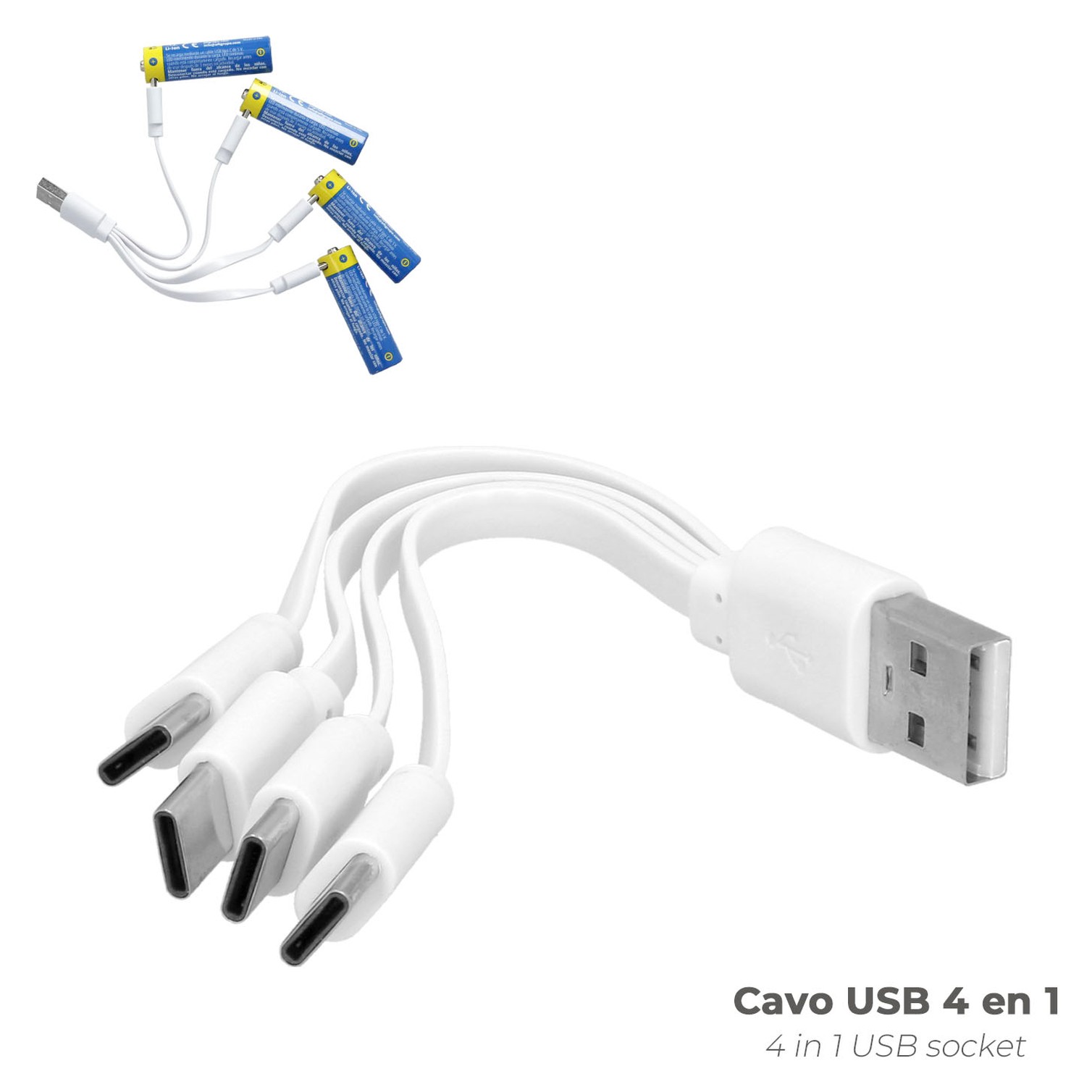 Pila Litio Recargable "AA" 1,5V USB-C (4 Unidades)