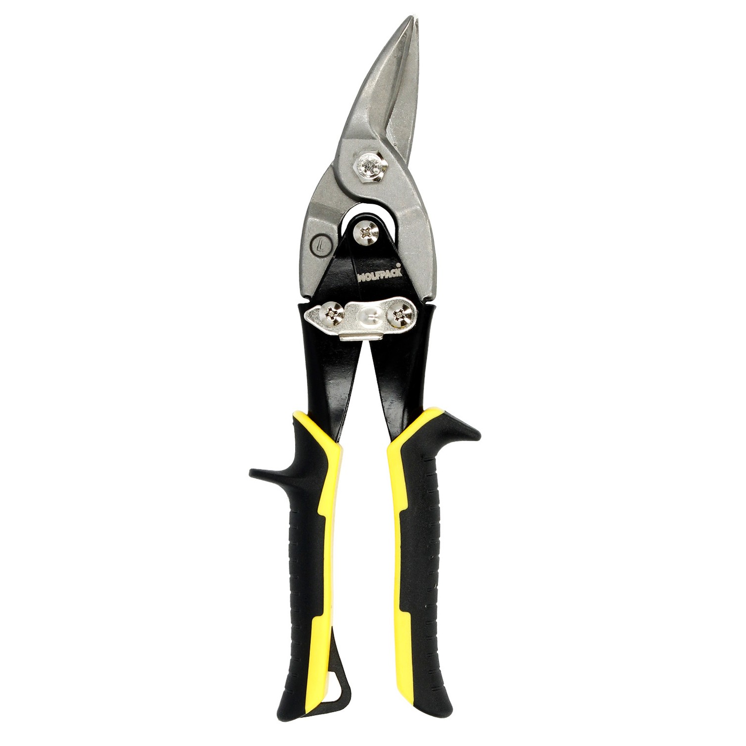 Tijeras Chapa Corte Derechas 250 mm. Hoja Acero Al Carbono, Mangos Engomados, Con Dientes Serrados, Cortachapa, Tijera Aviacion