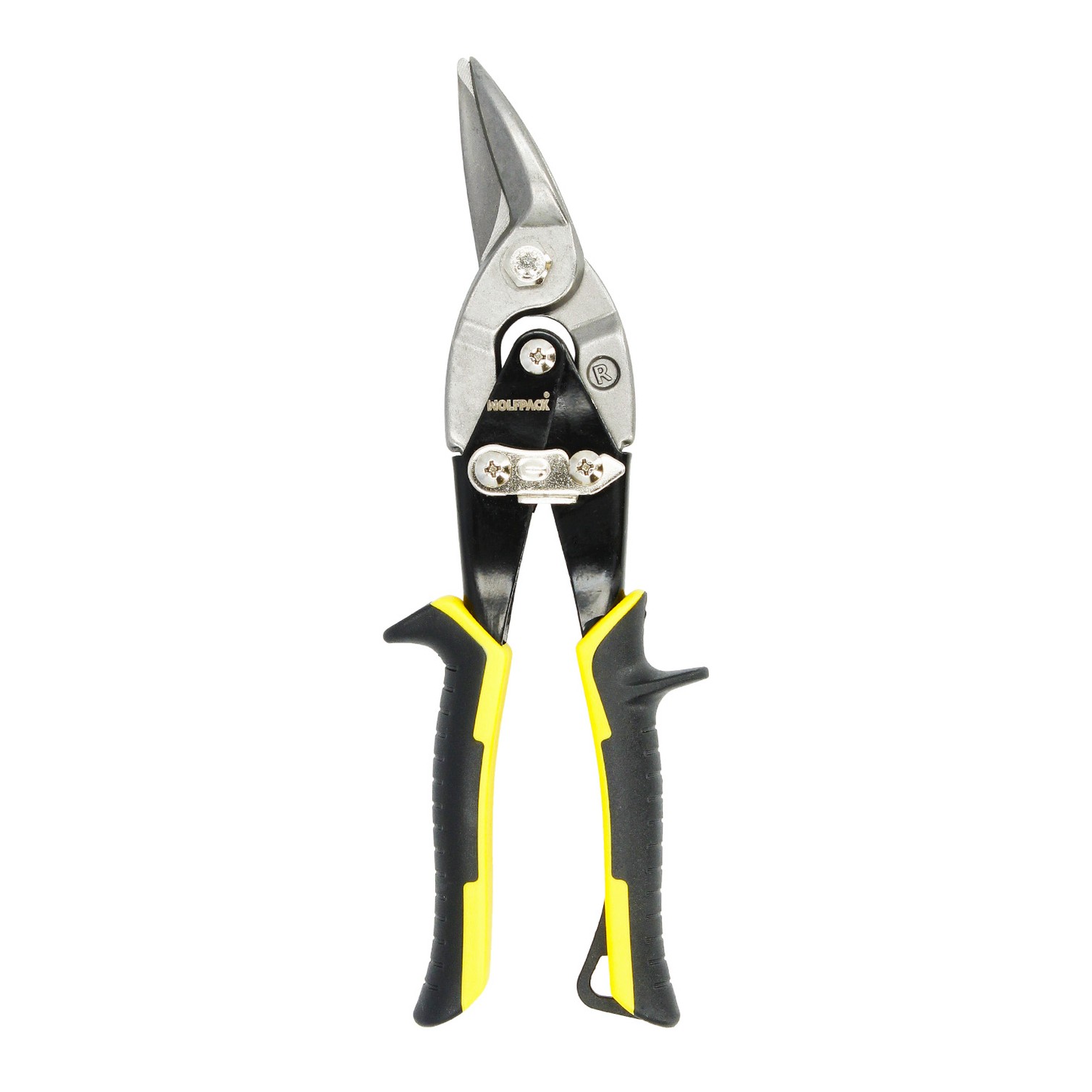 Tijeras Chapa Corte Izquierda 250 mm. Hoja Acero Al Carbono, Mangos Engomados, Con Dientes Serrados, Cortachapa, Tijera Aviacion