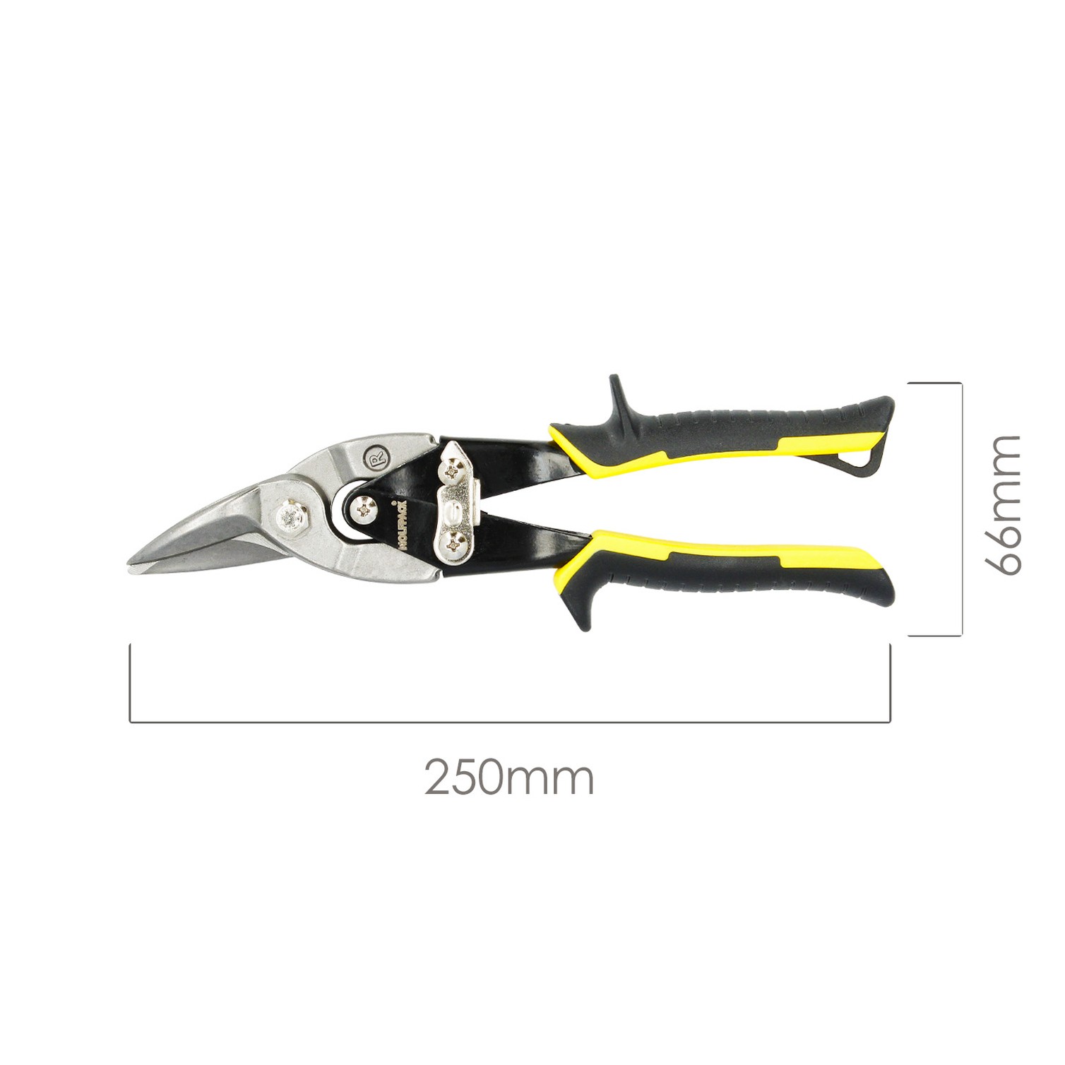 Tijeras Chapa Corte Izquierda 250 mm. Hoja Acero Al Carbono, Mangos Engomados, Con Dientes Serrados, Cortachapa, Tijera Aviacion