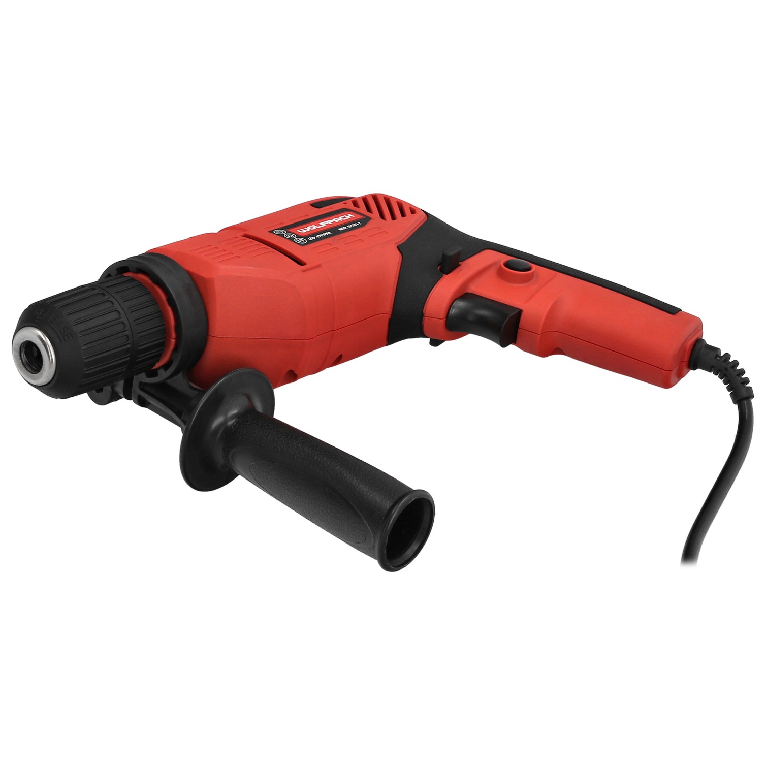 Taladro Percutor 550 Watt 13 mm. Con Variador de Velocidad. Incluye Empuñadura y Guia Metalica.