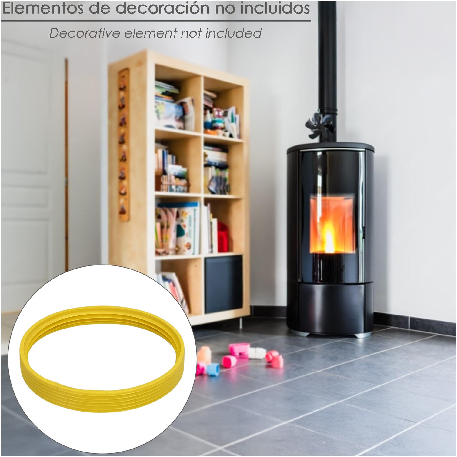 Junta Silicona Estufa Pellet Ø80 Mm.