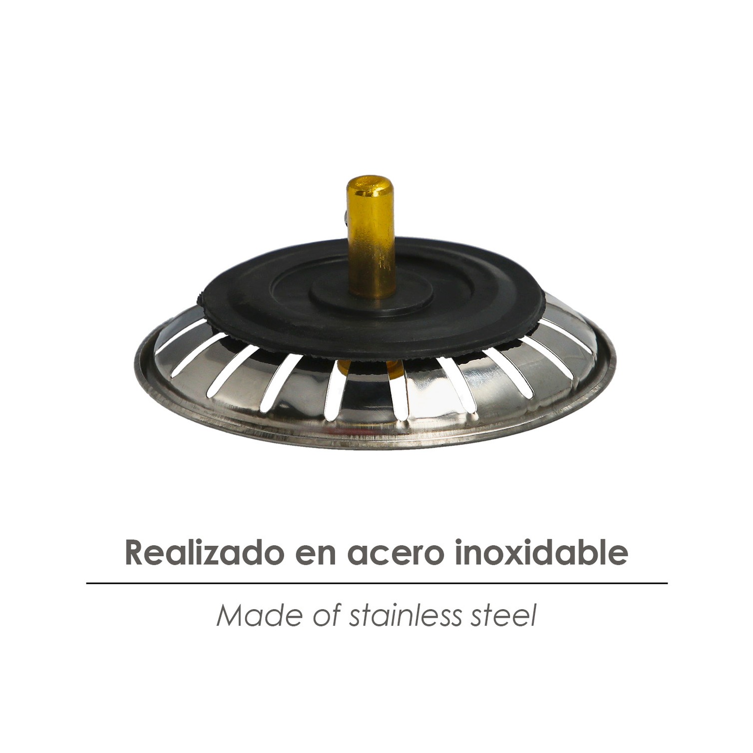 Tapon Valvula Cesta Para Fregadero Inoxidable Click Clack Ø 8 cm.