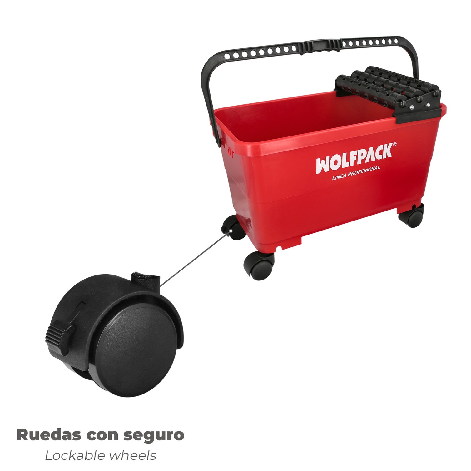 Cubeta Alicatador 24 Litros Con Ruedas