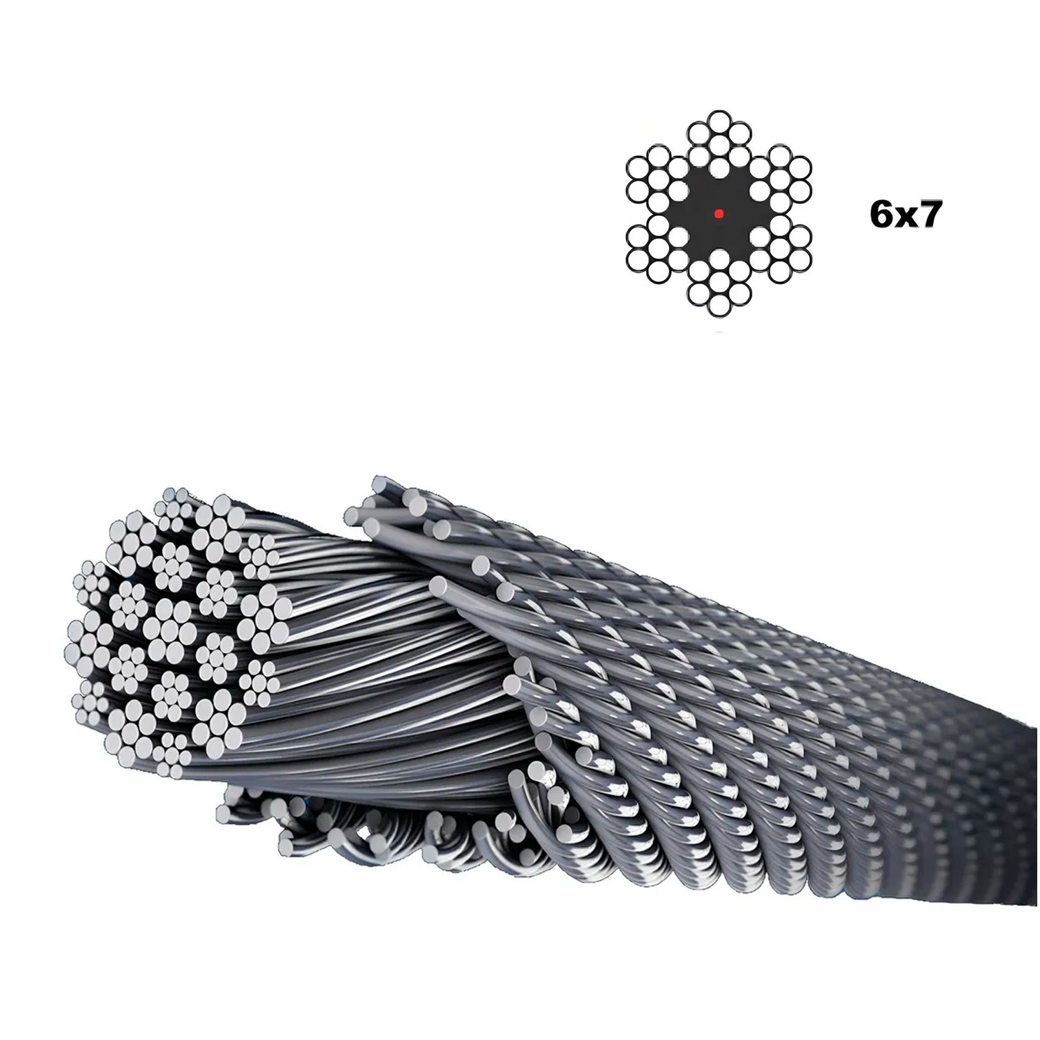 Cable Galvanizado 12 mm. (Rollo 100 Metros) No Elevacion