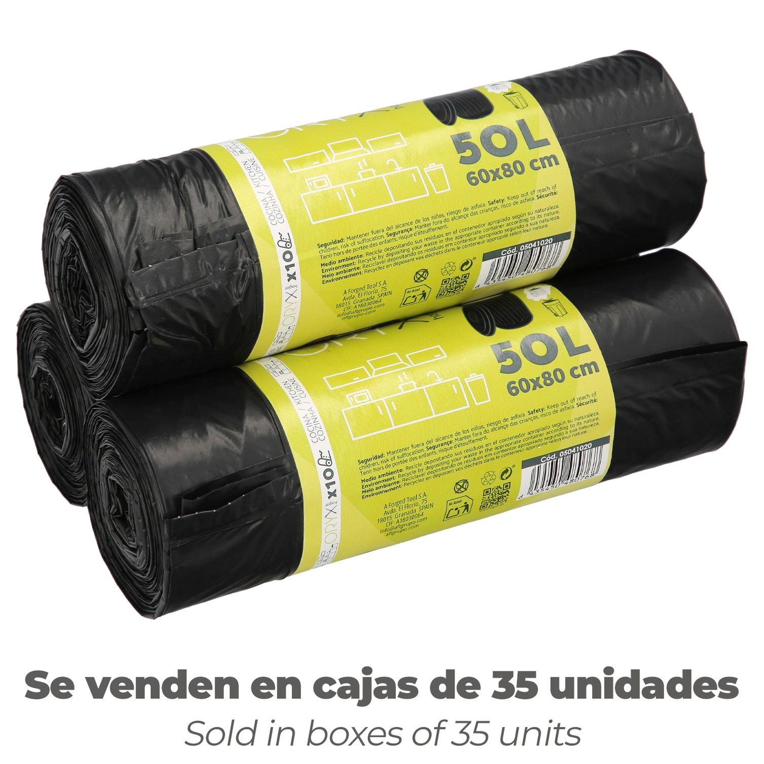 Bolsa Basura Cierre Facil 50 Litros Rollo 10 Bolsas