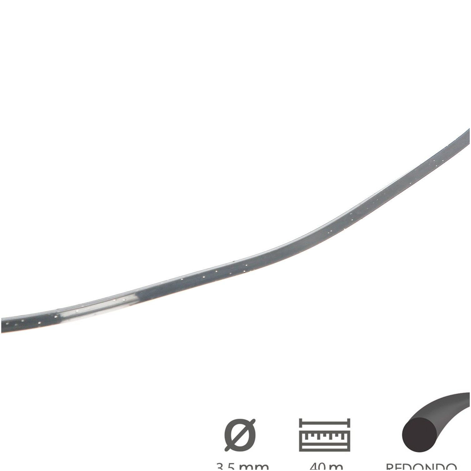 Hilo Nylon / Aluminio Redondo Profesional Ø 3,5 mm. (Dispensador 40 metros)