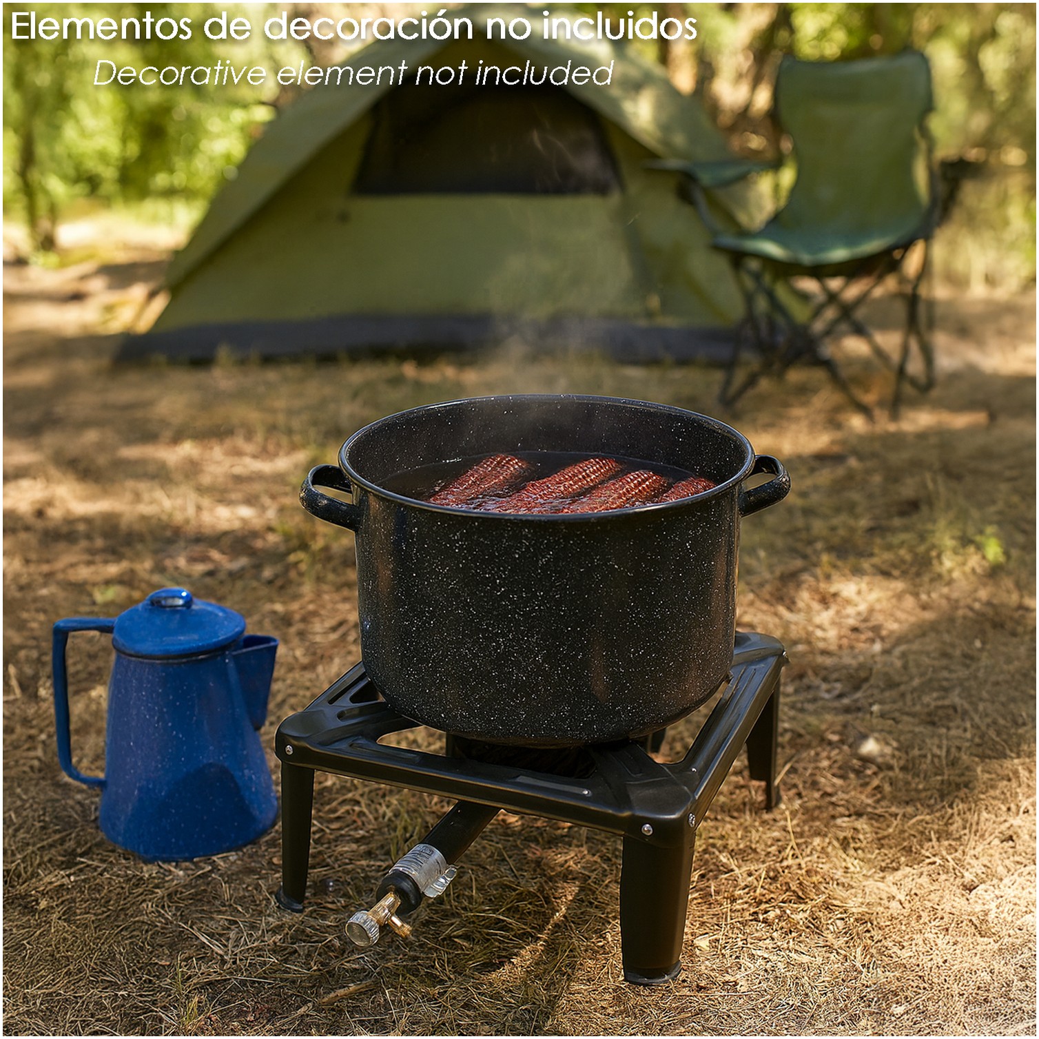 Hornillo Gas 4 Pies 40x40 cm. Potencia 7.000 Watts.