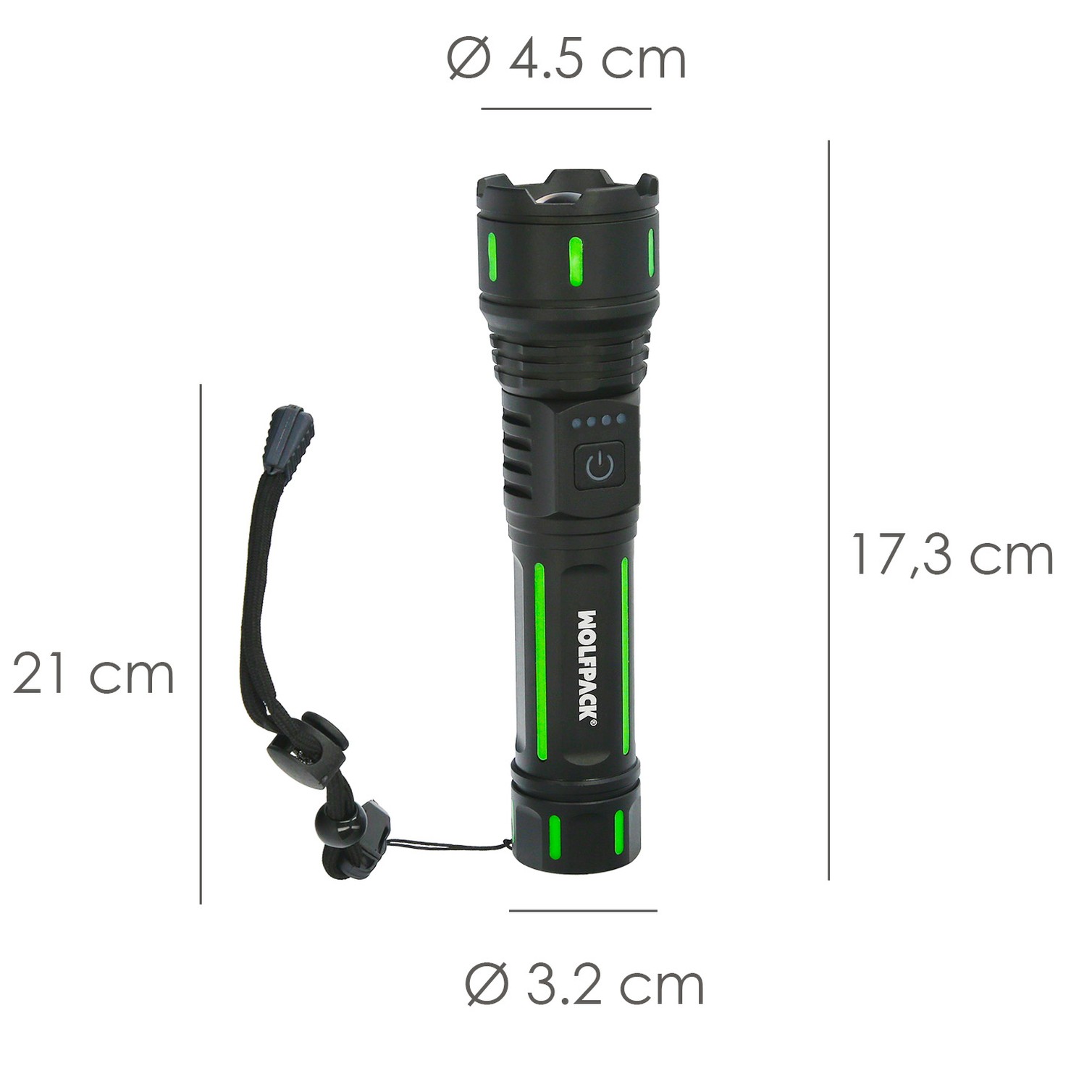 Linterna Led Aluminio Portatil Recargable 800 Lumenes
