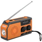 Linterna Led De Emergencia Solar Con Radio, Con Bateria, Carga Manual Dinamo